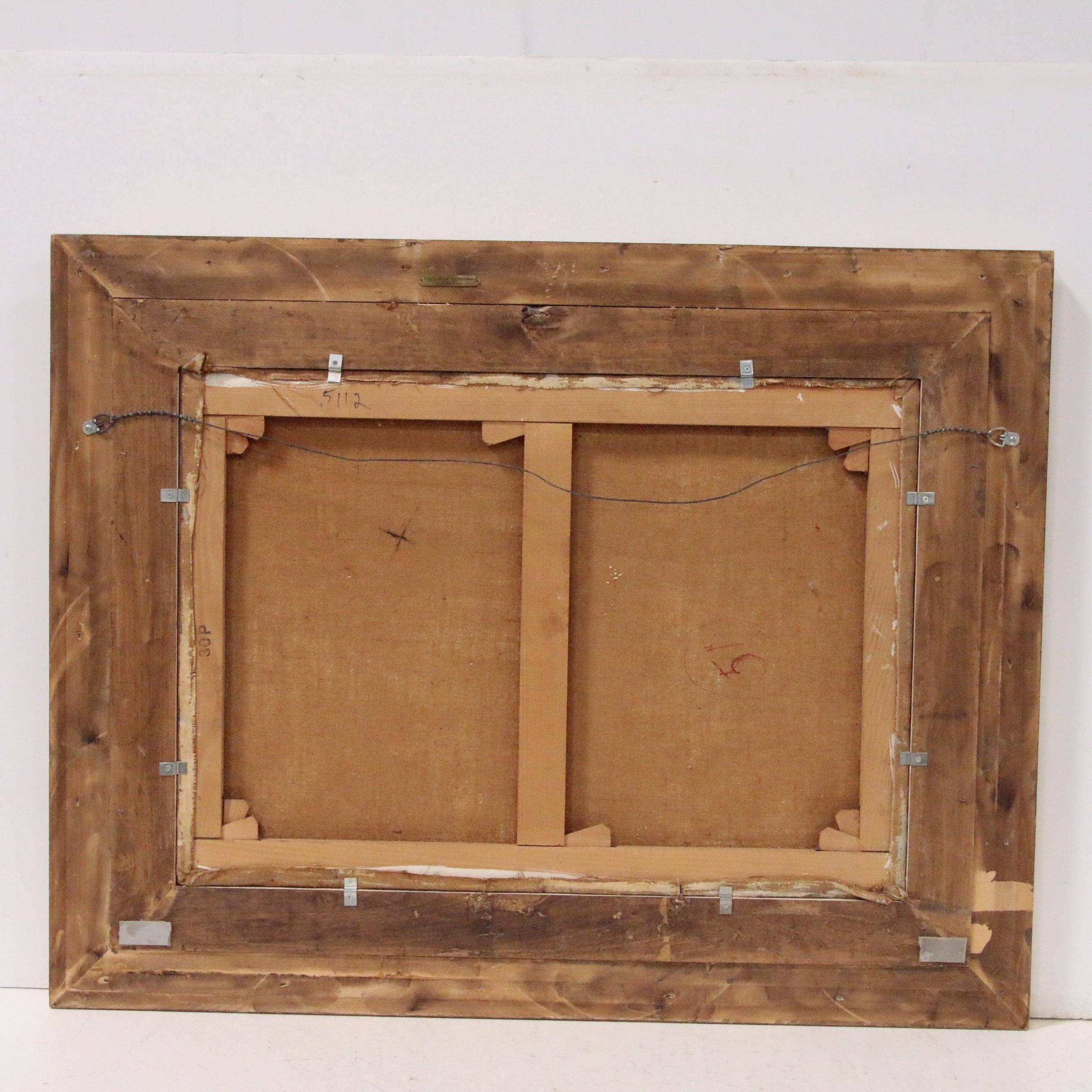 Constantin Kluge Monumental Oil Painting "Place de la Sorbonne", Mid-Century