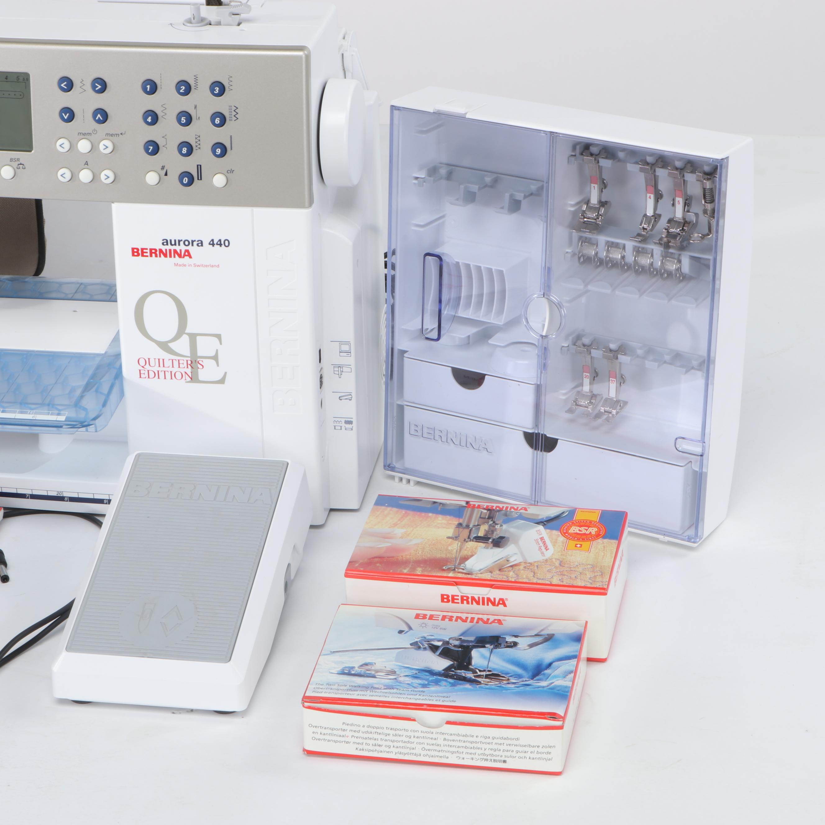 Bernina Aurora 440 Quilters Editions Sewing Machine with Accessories
