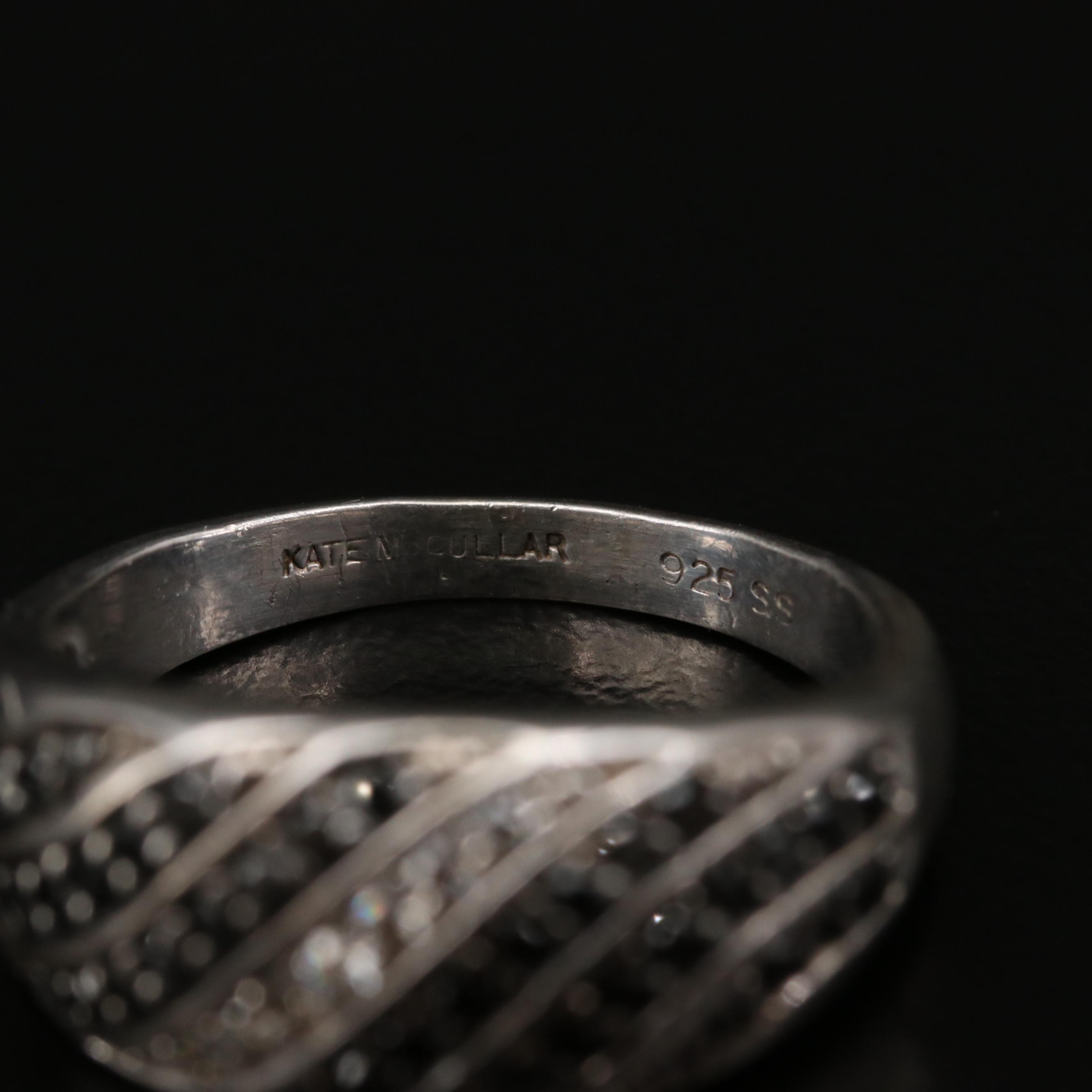 Kate McCullar Sterling Black Diamond and Diamond Ring