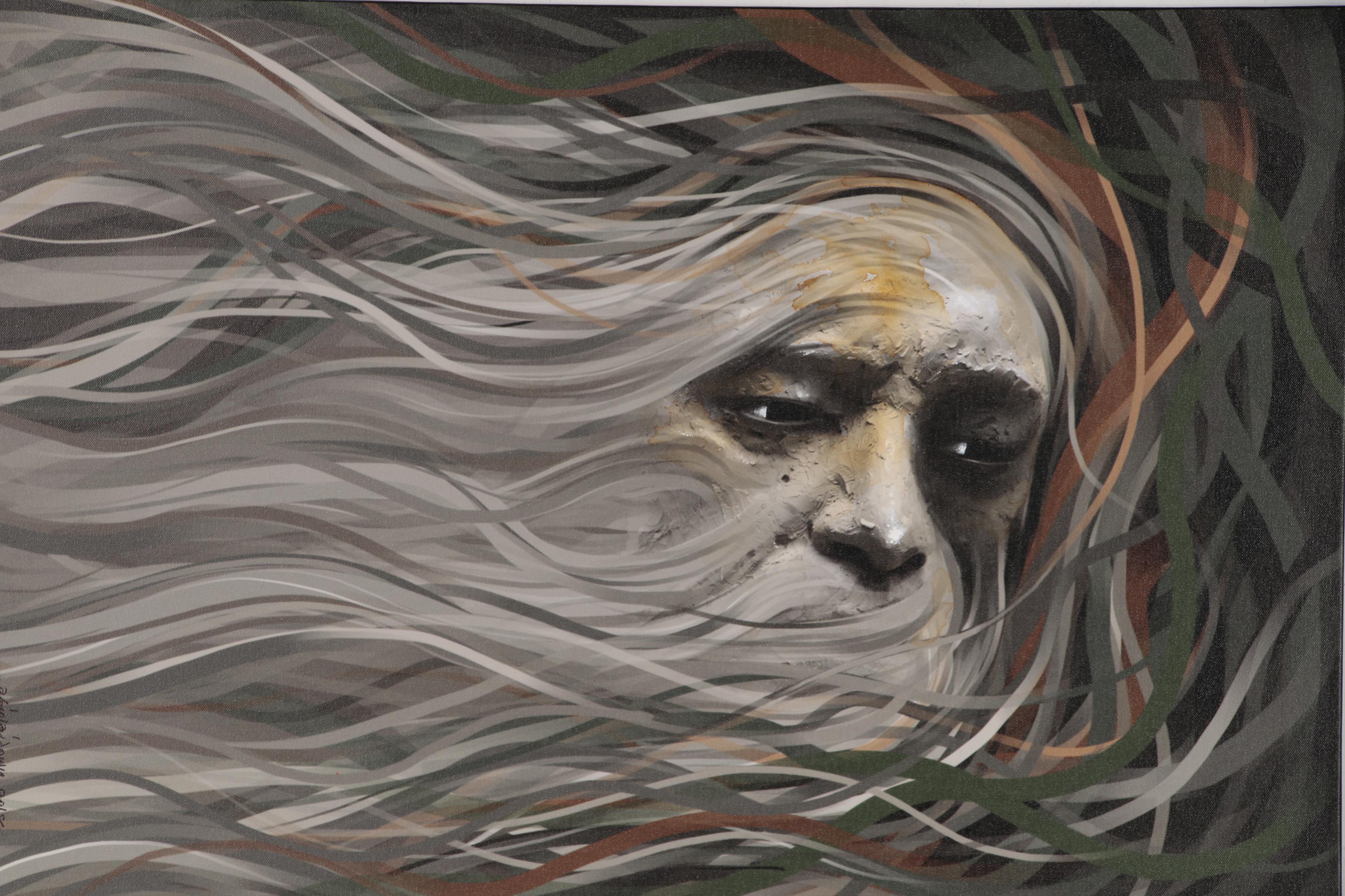 Abiola Idowu Embellished Giclée "In the Beginning", 2018