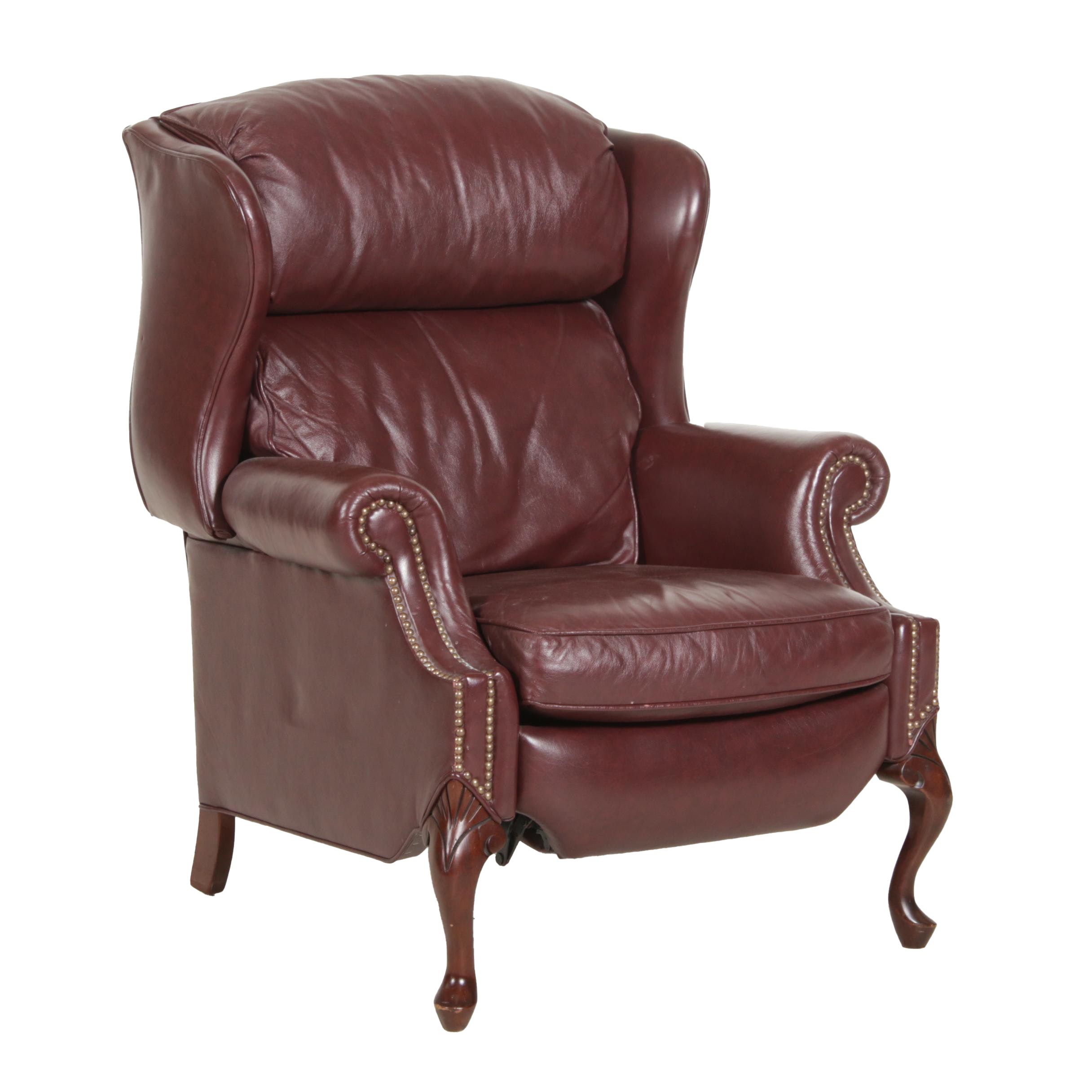 Drexel-Heritage Leather Wingback Recliner