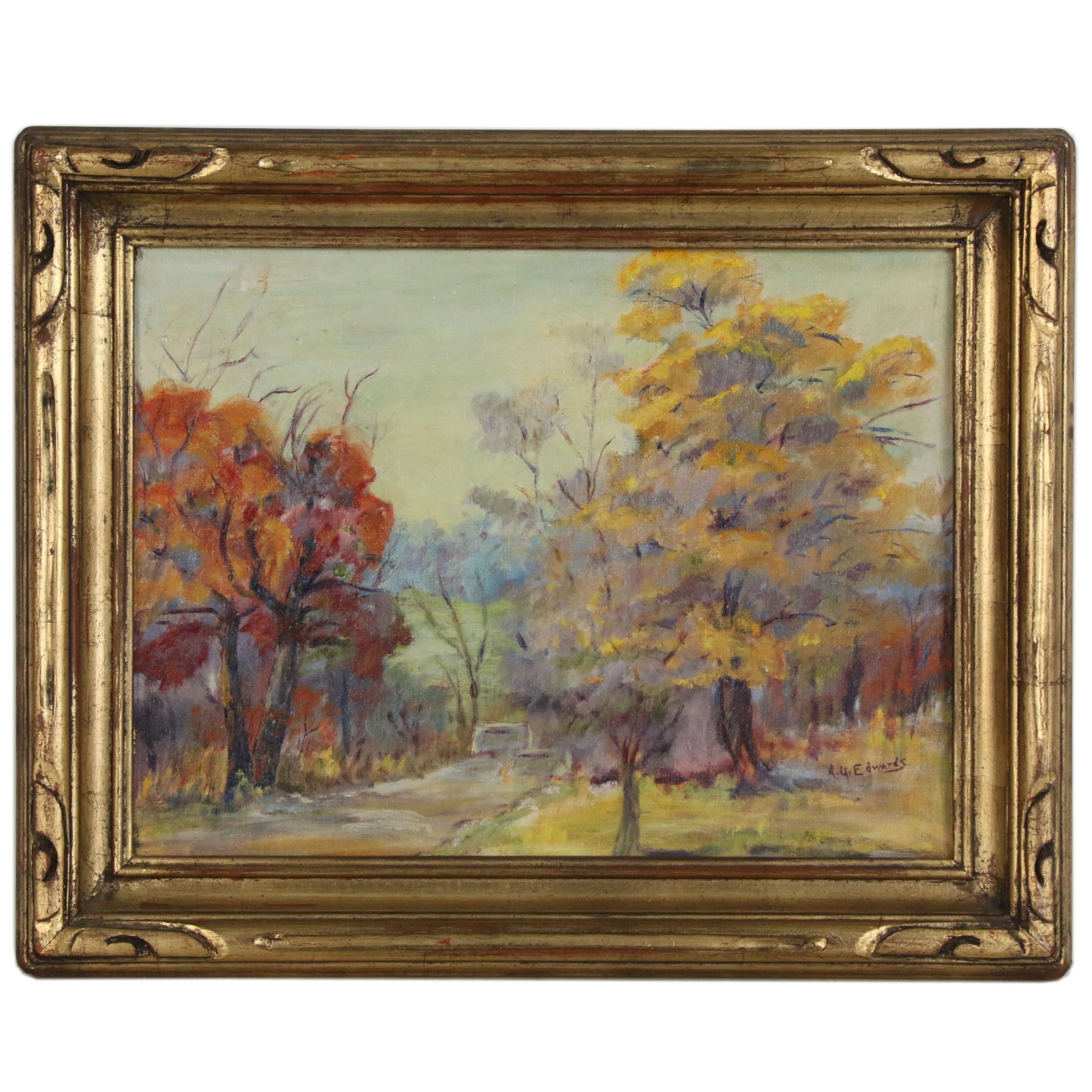 A.Y Edwards Oil Painting "Autumn"