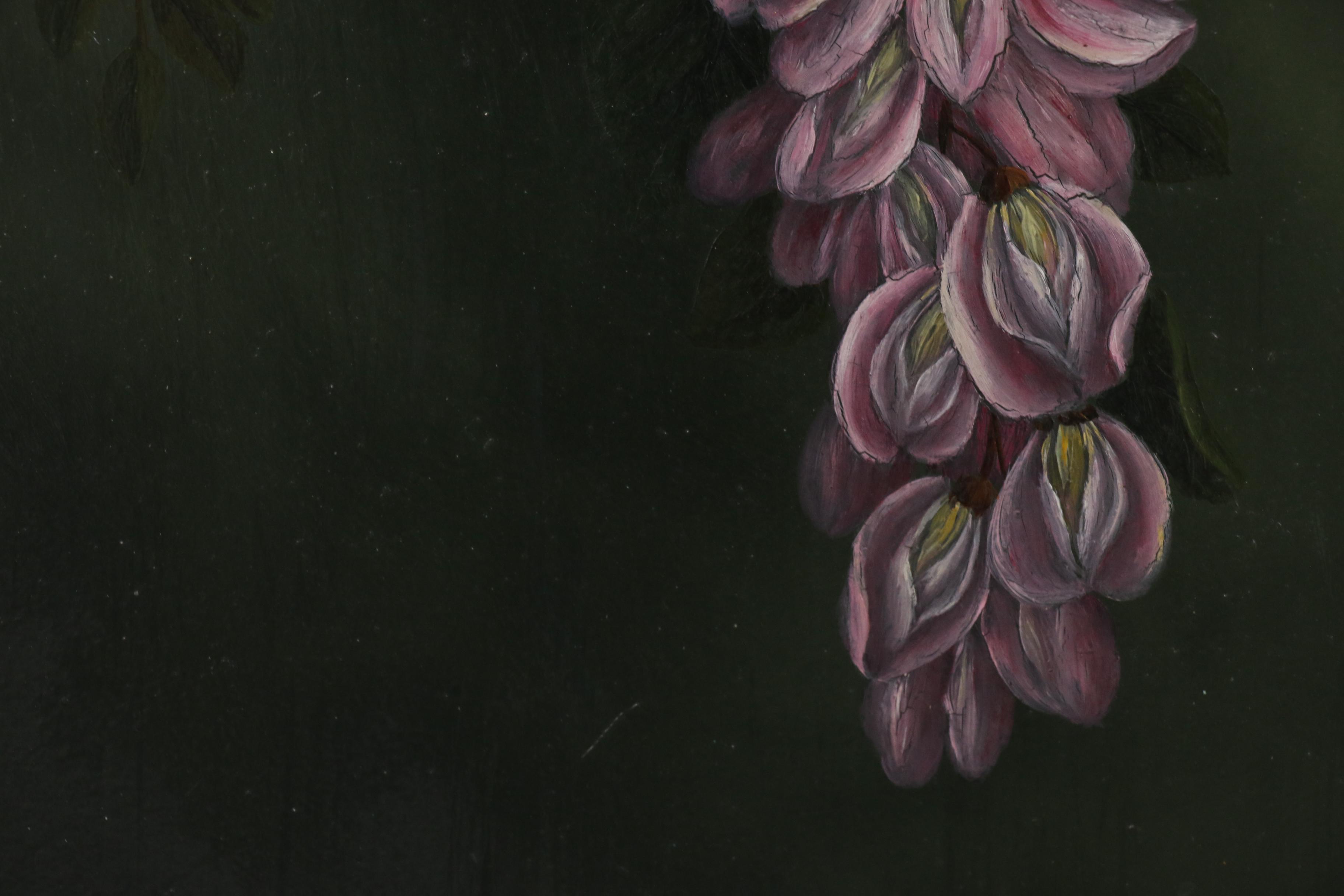 Floral Oil Painting of Wisteria