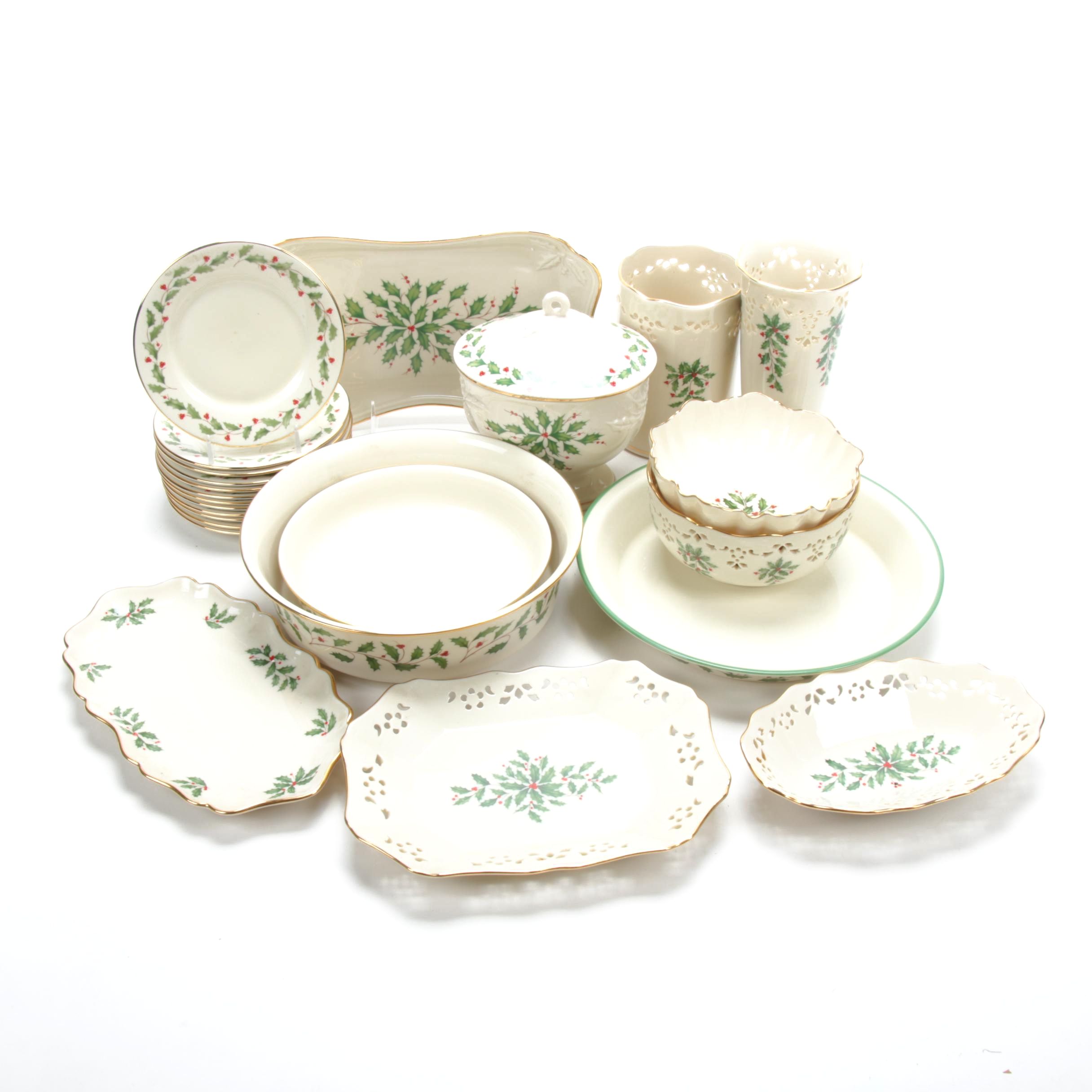 Lenox "Holiday" Bone China Dinnerware and Serving Accessories