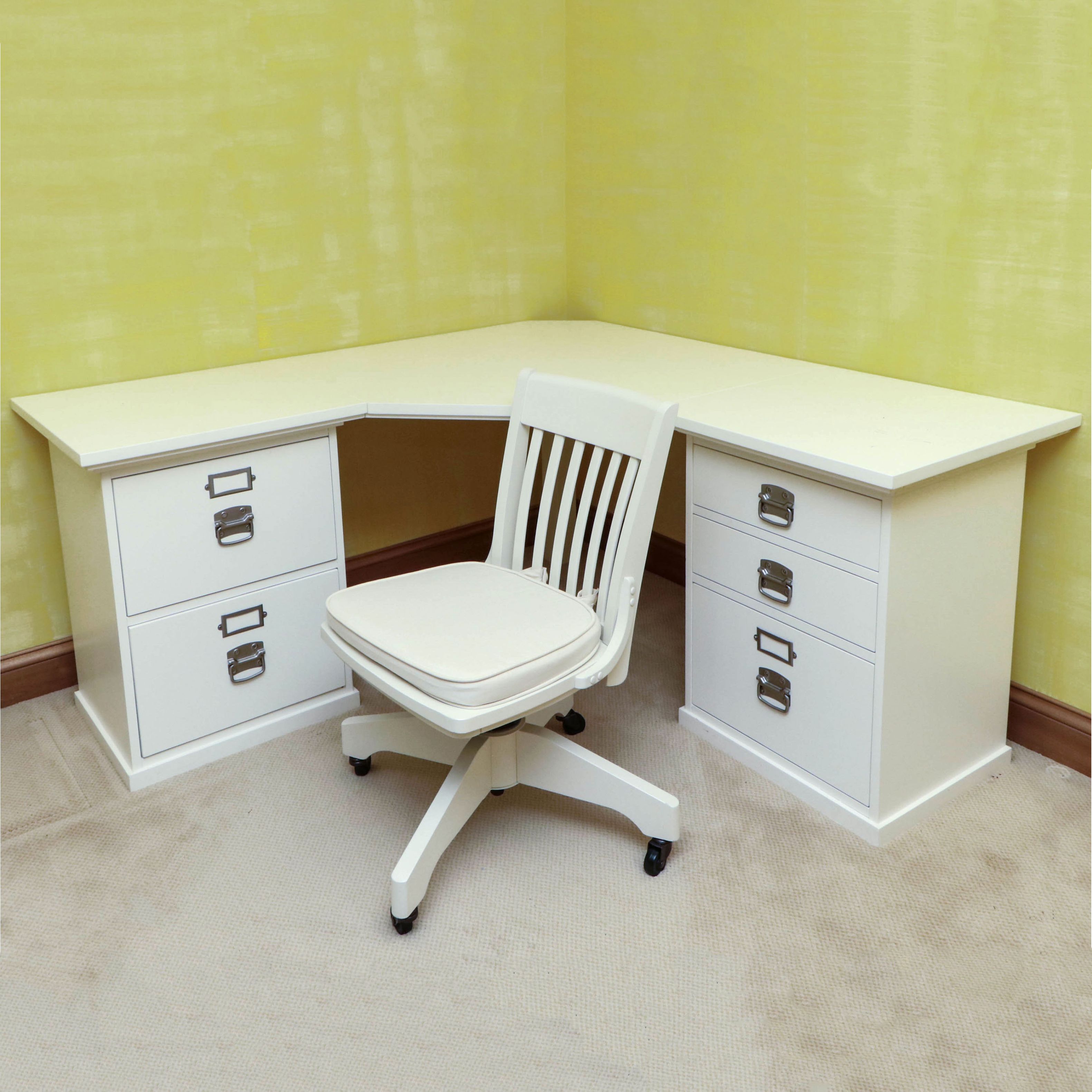 Pottery Barn "Bedford" Corner Desk with Swivel Chair