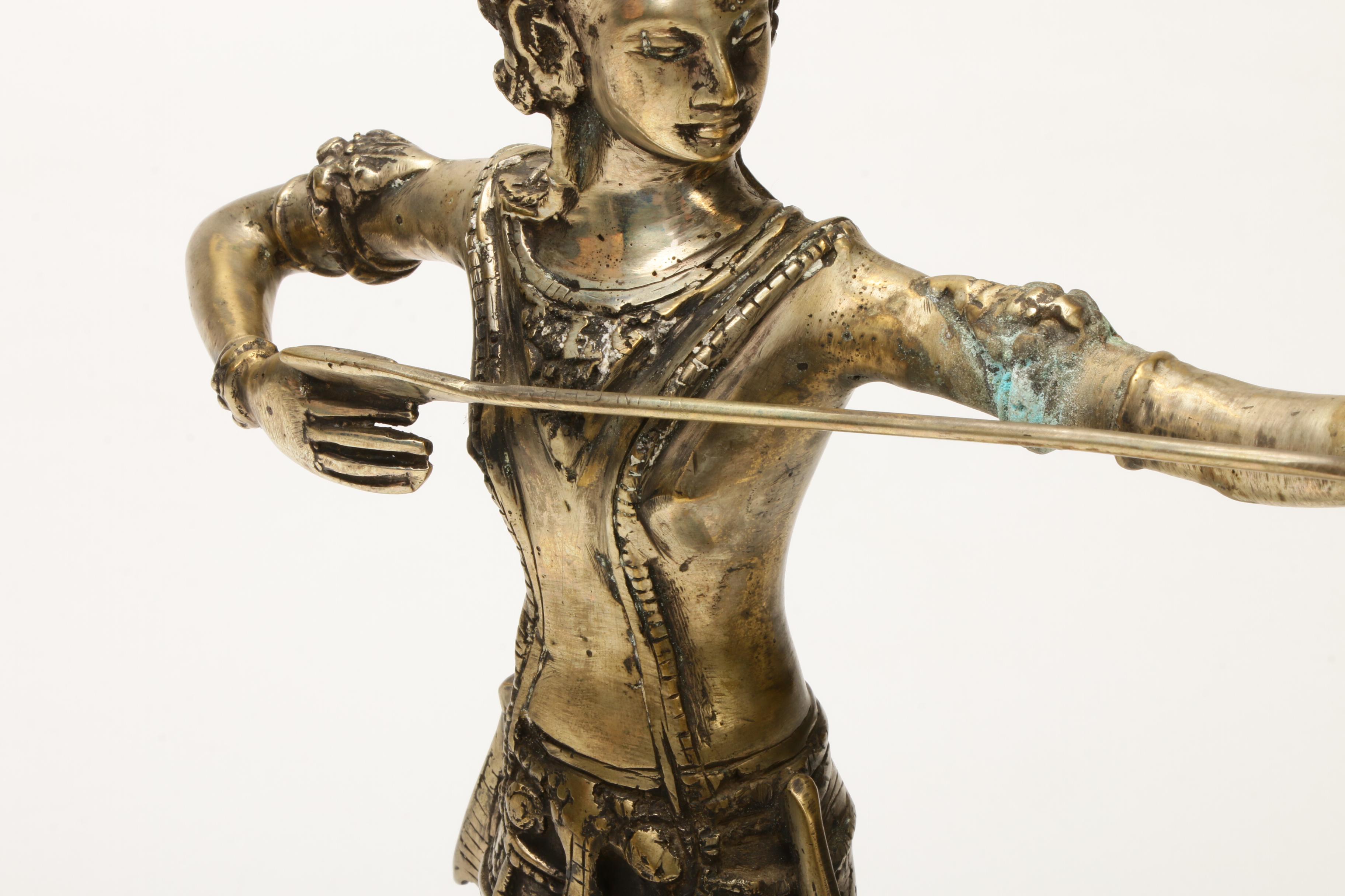 Southeast Asian Rama Shooting Arrow Metal Figurine