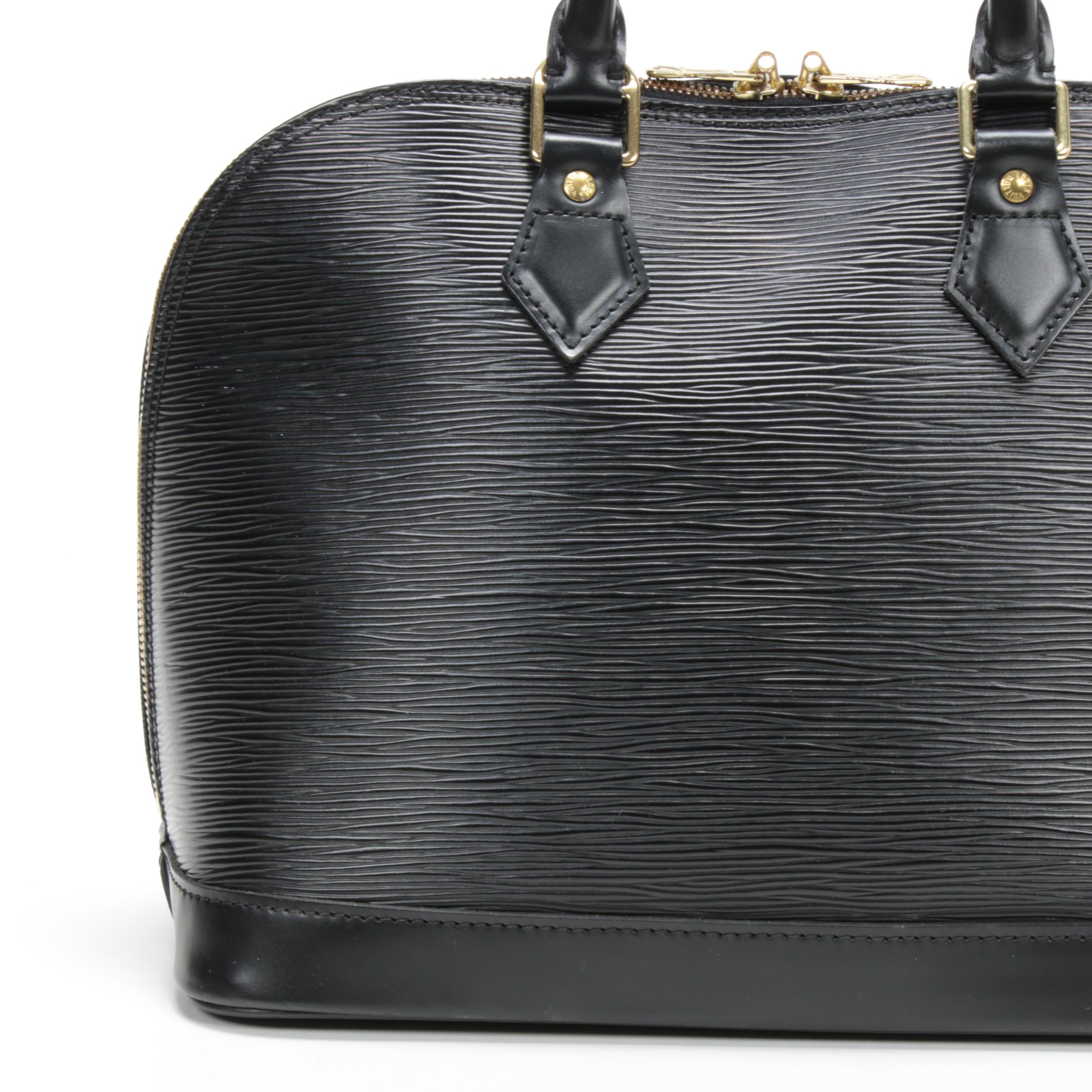 Louis Vuitton Alma PM Satchel in Black Epi Leather