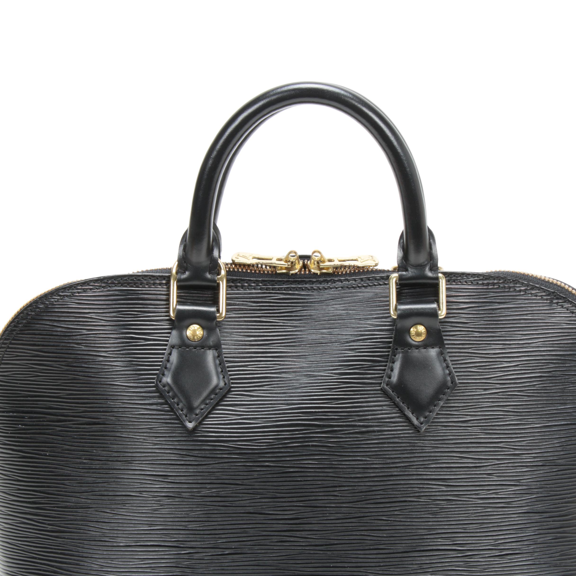 Louis Vuitton Alma PM Satchel in Black Epi Leather