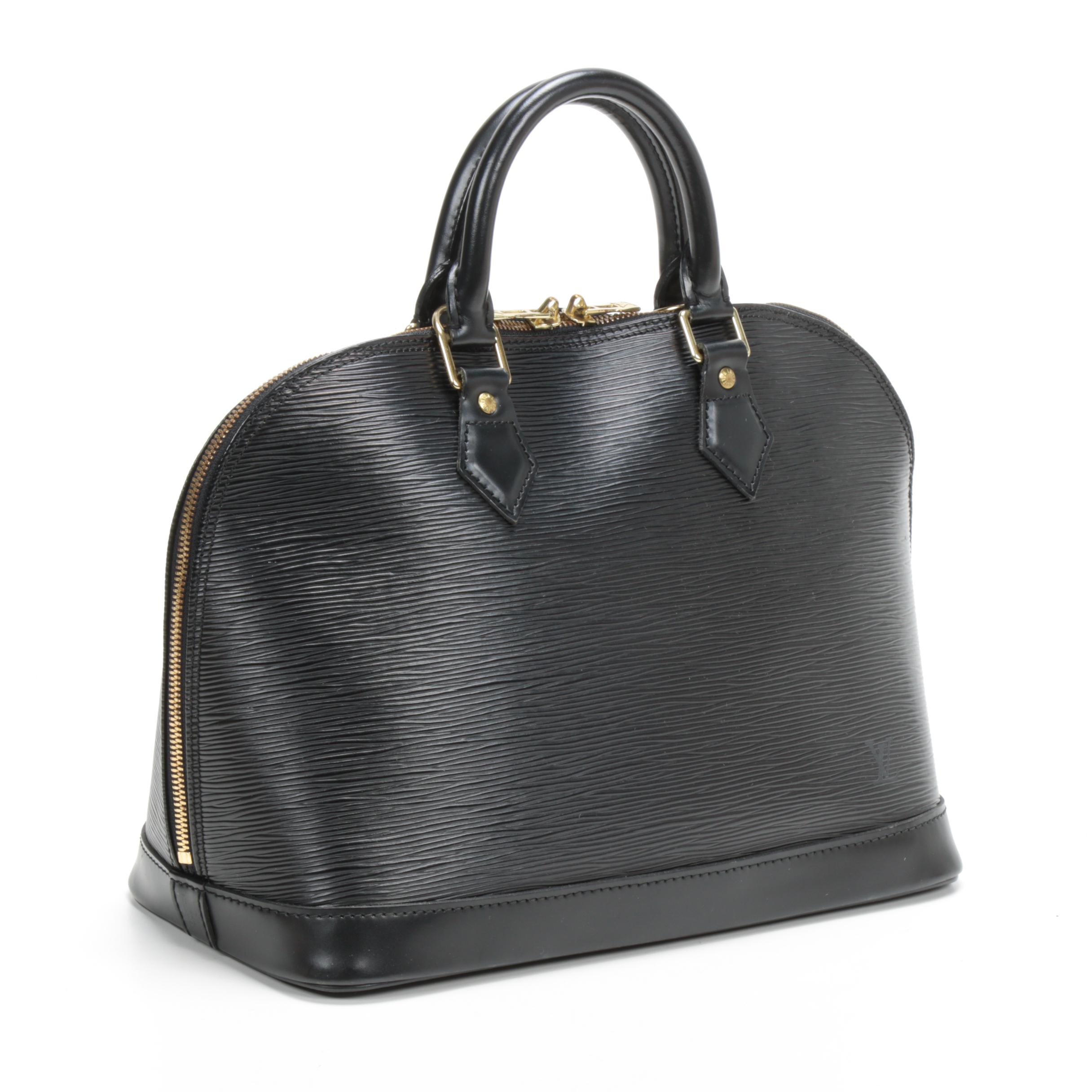 Louis Vuitton Alma PM Satchel in Black Epi Leather