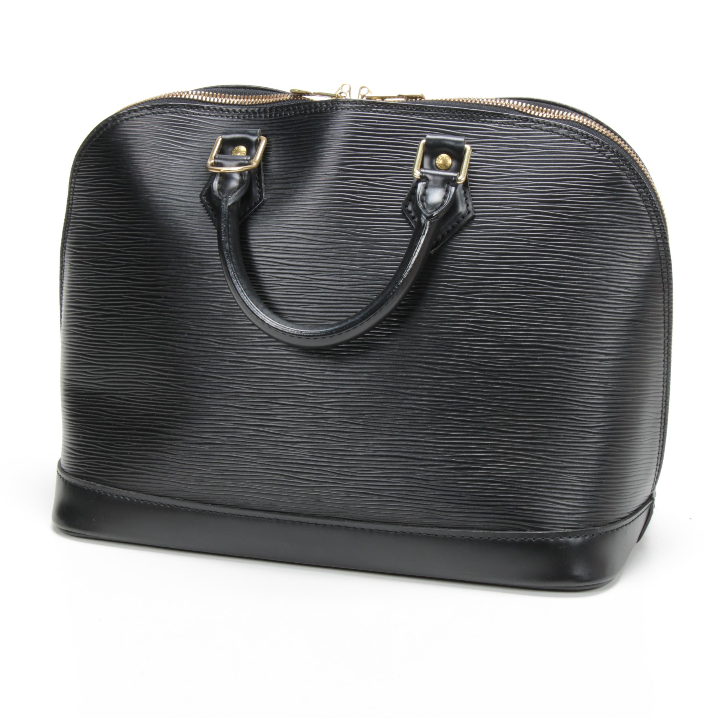 Louis Vuitton Alma PM Satchel in Black Epi Leather