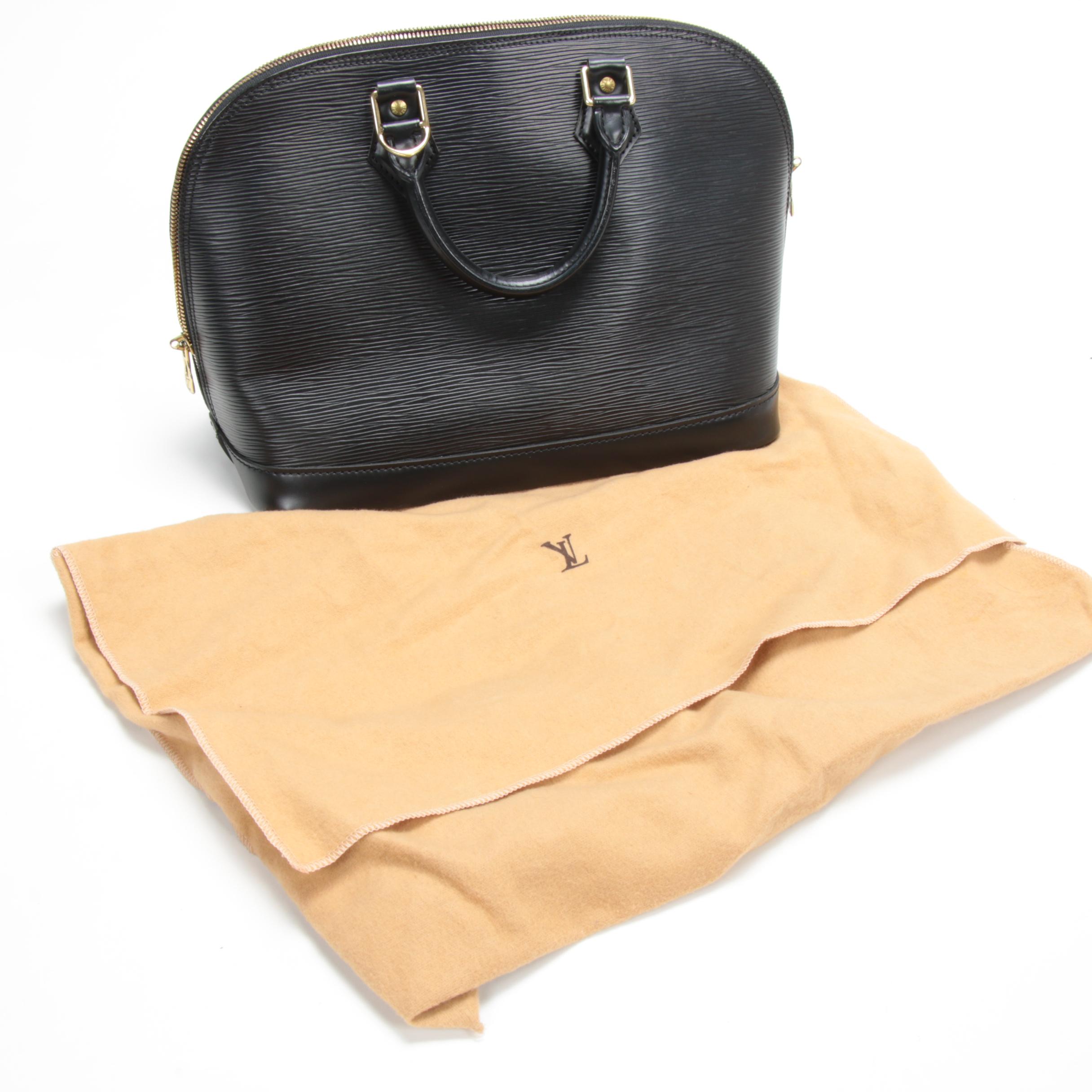 Louis Vuitton Alma PM Satchel in Black Epi Leather