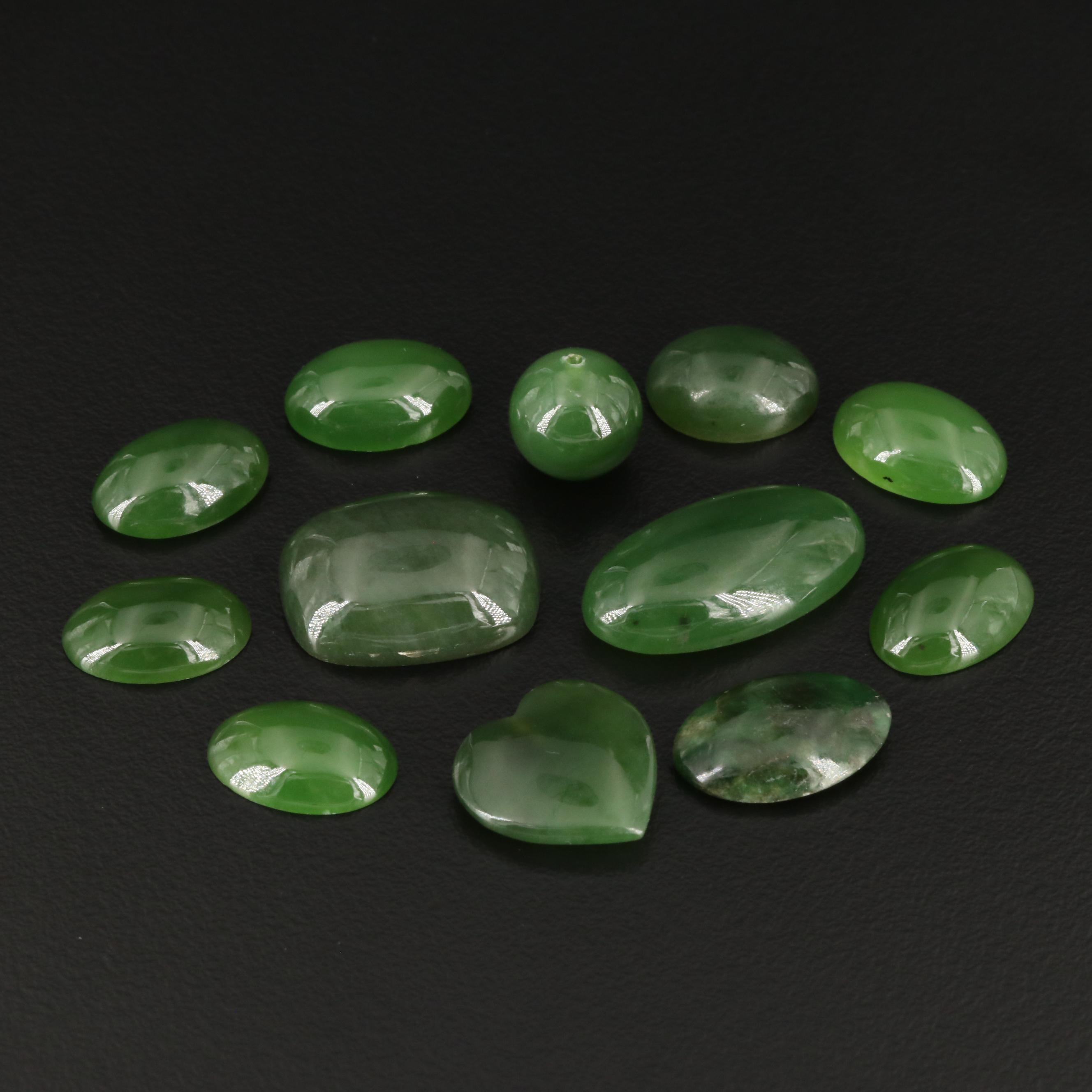Loose 91.99 CTW Nephrite Mix