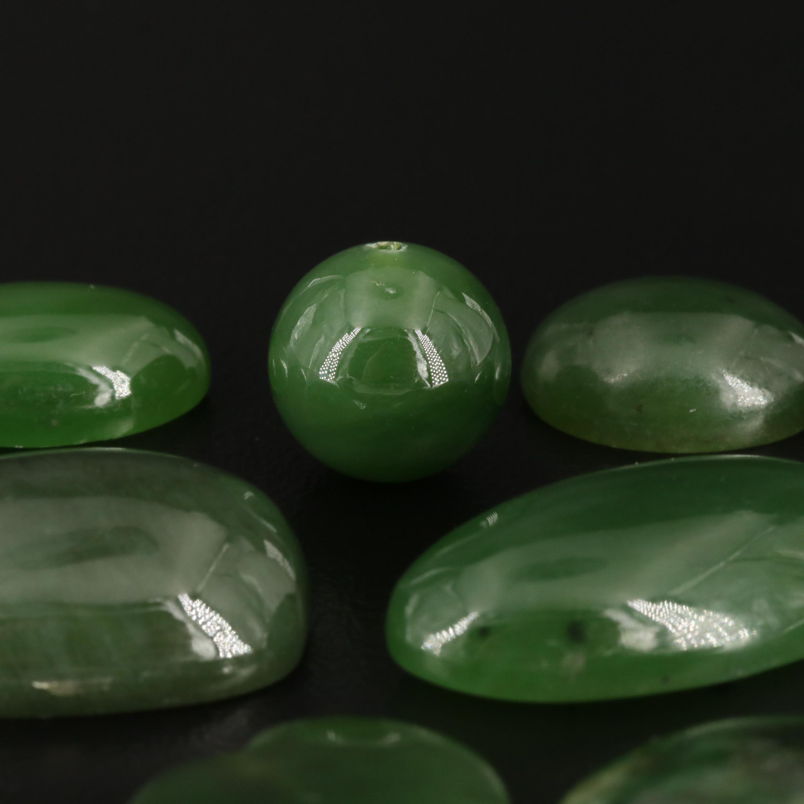 Loose 91.99 CTW Nephrite Mix
