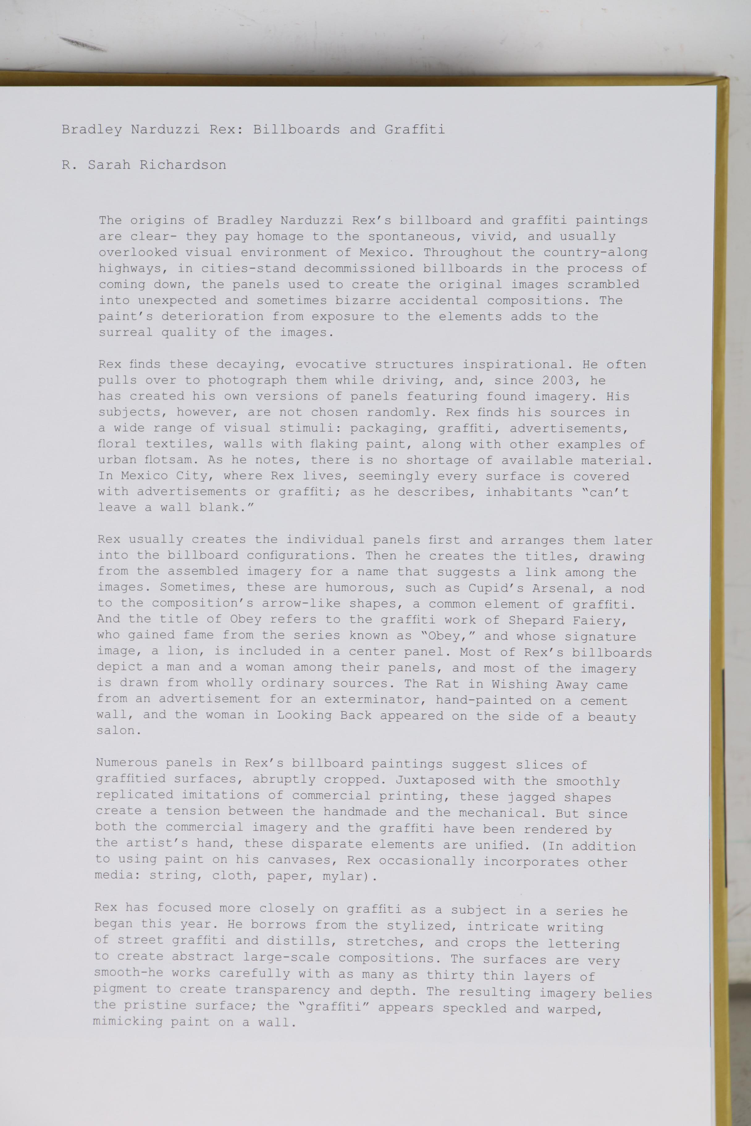 Bradley Narduzzi Rex Monumental Acrylic Polyptych "Cupid's Arsenal", 2008