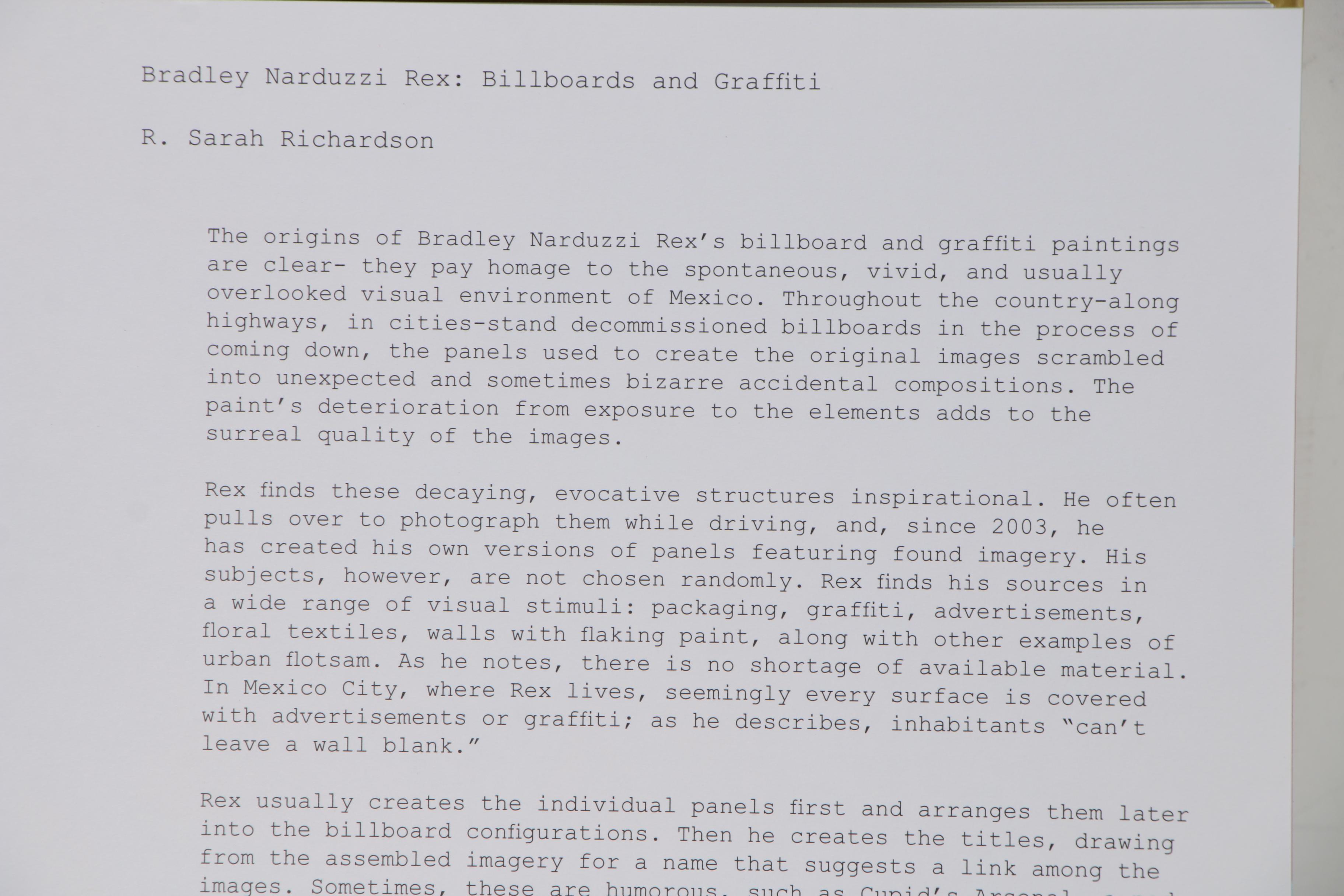 Bradley Narduzzi Rex Monumental Acrylic Polyptych "Cupid's Arsenal", 2008