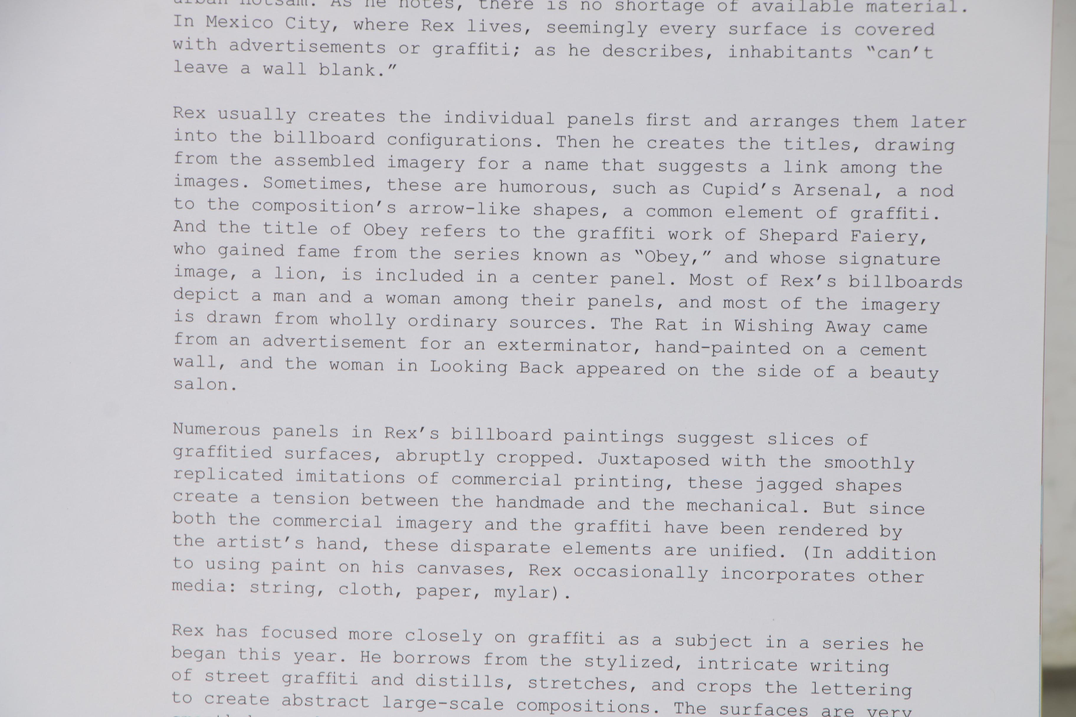 Bradley Narduzzi Rex Monumental Acrylic Polyptych "Cupid's Arsenal", 2008