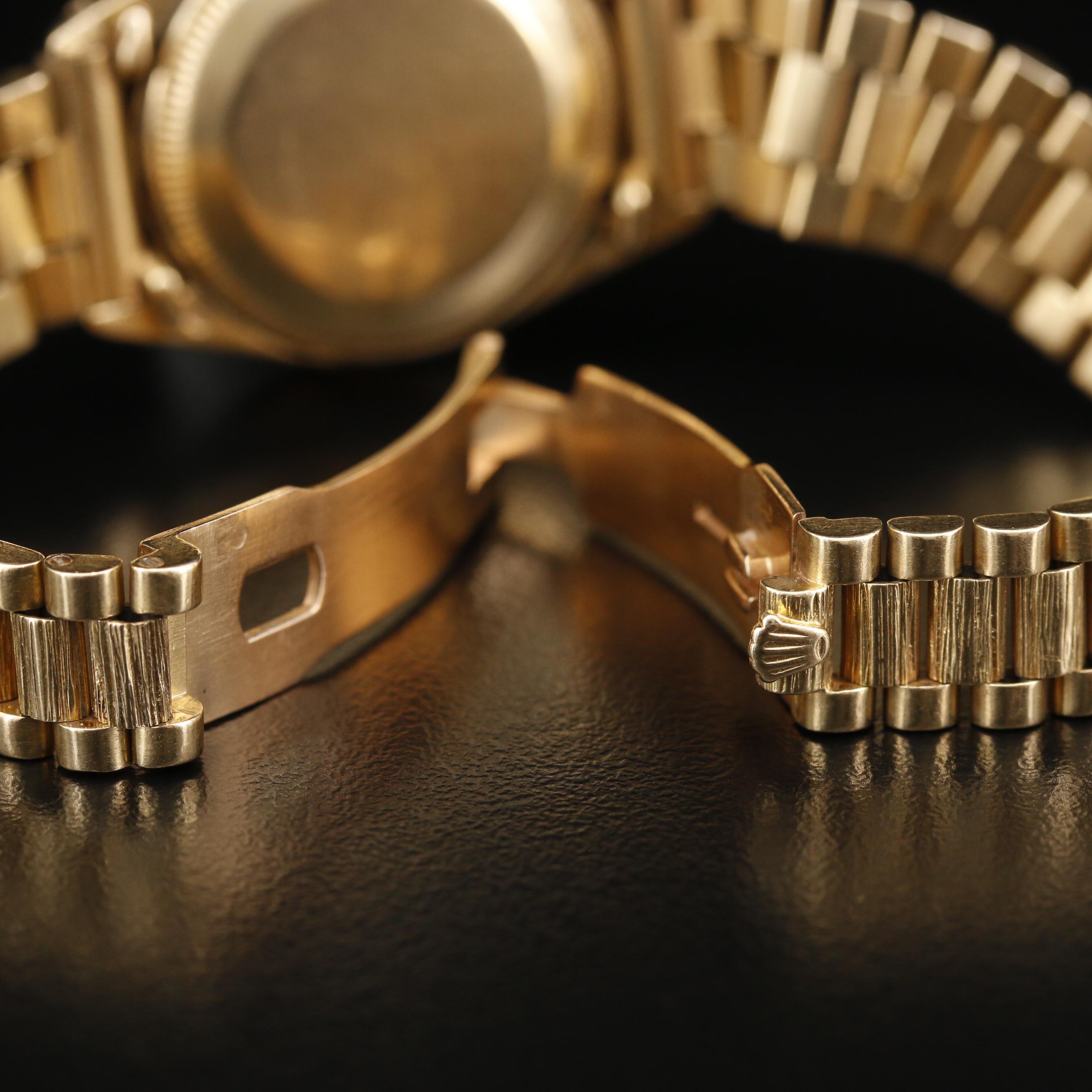 1980 Rolex Datejust 18K Gold and 1.28 CTW Diamond Bezel Automatic Watch