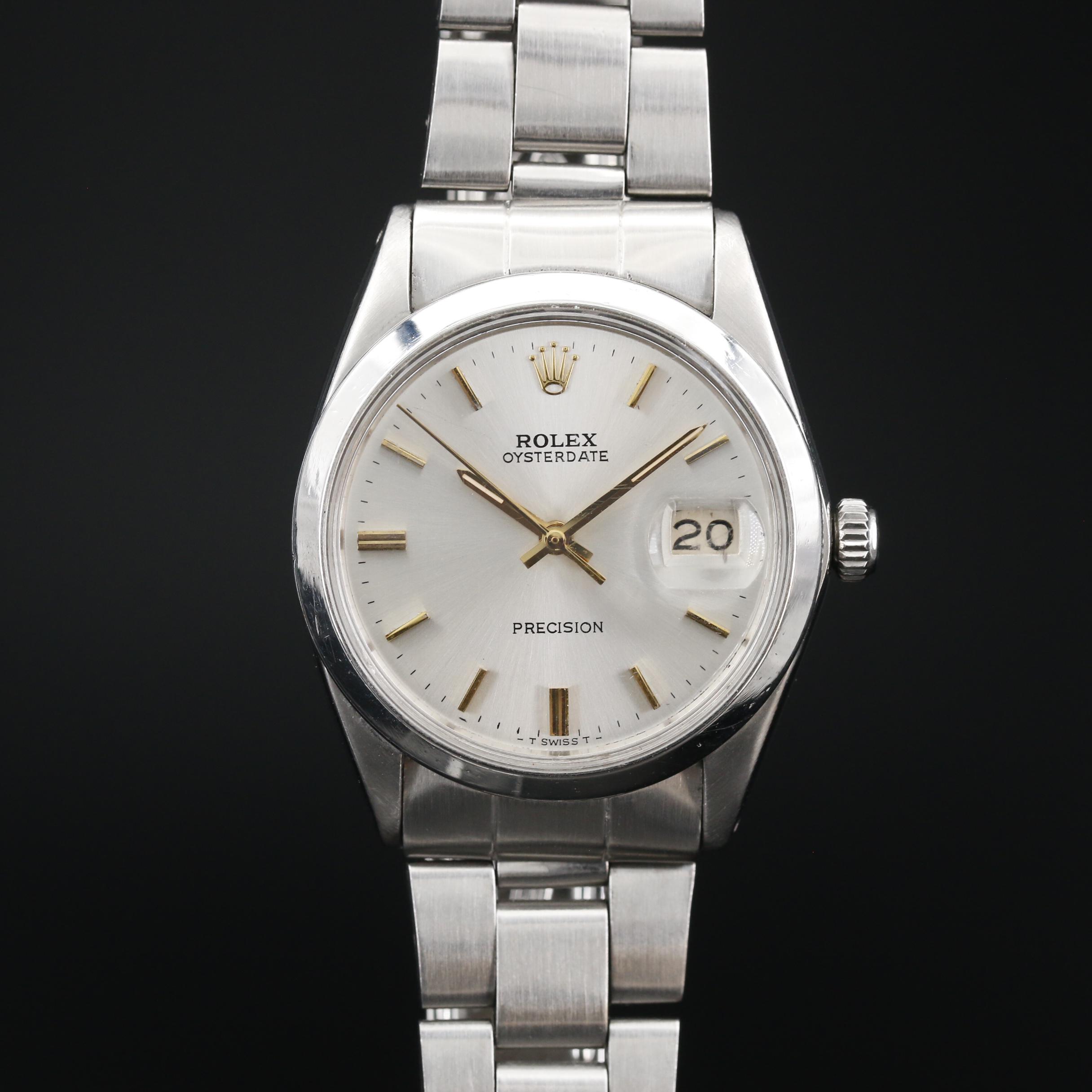 1969 Rolex Oysterdate Stainless Steel Watch