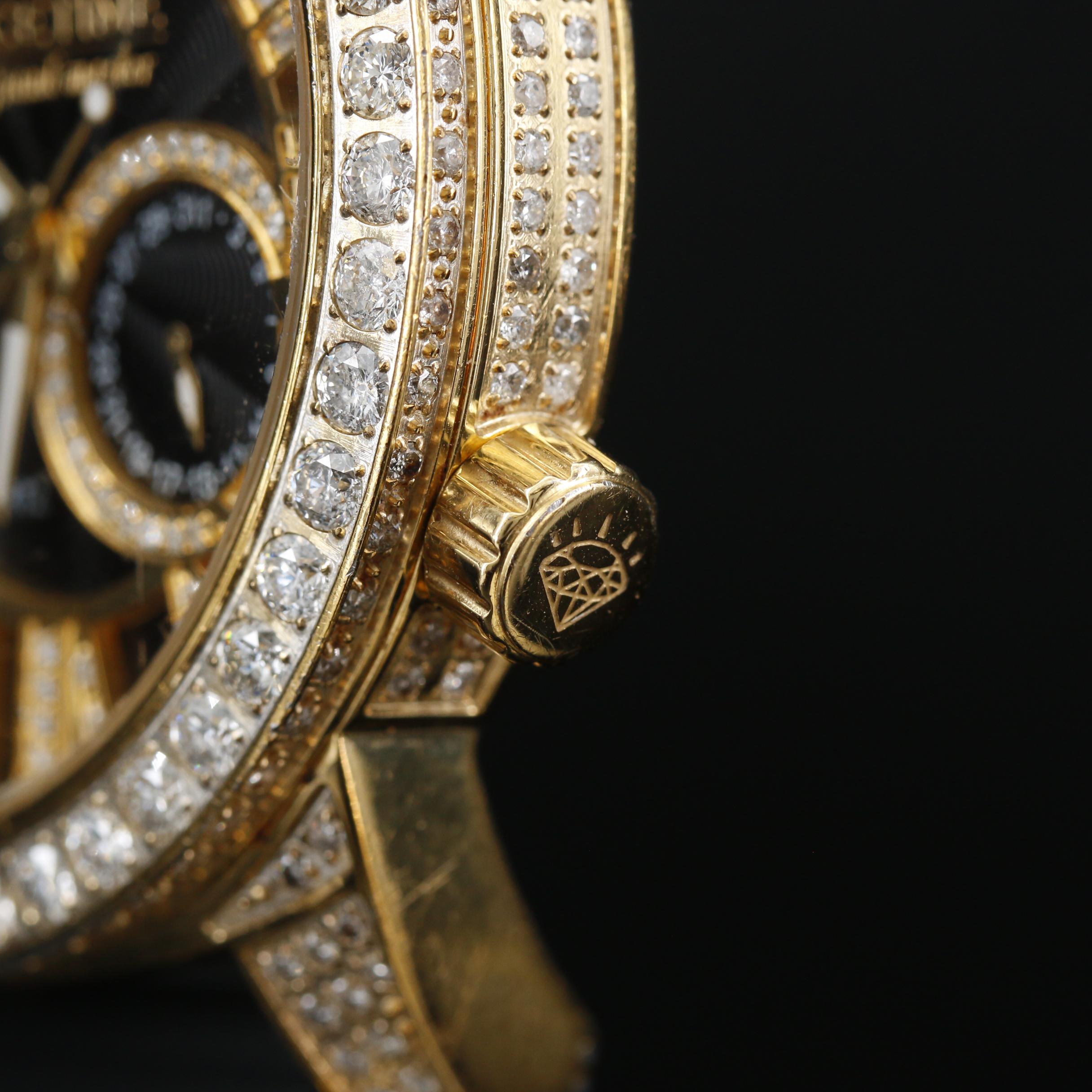 Ice Time Grandmaster Stainless Steel and 6.50 CTW Diamond Quartz Watch