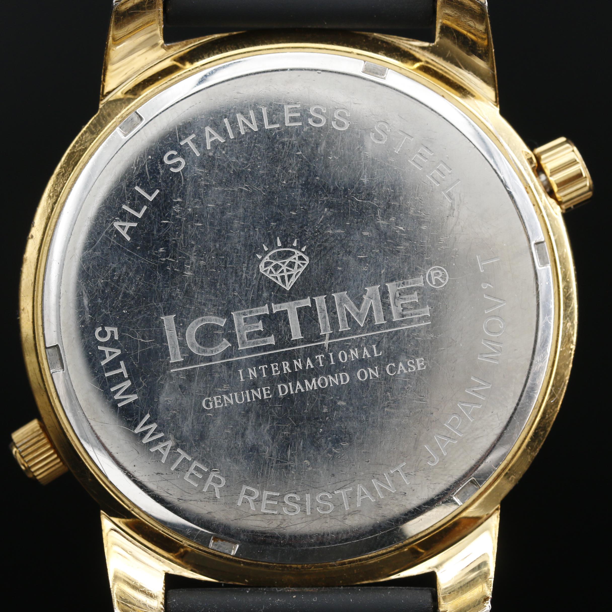 Ice Time Grandmaster Stainless Steel and 6.50 CTW Diamond Quartz Watch