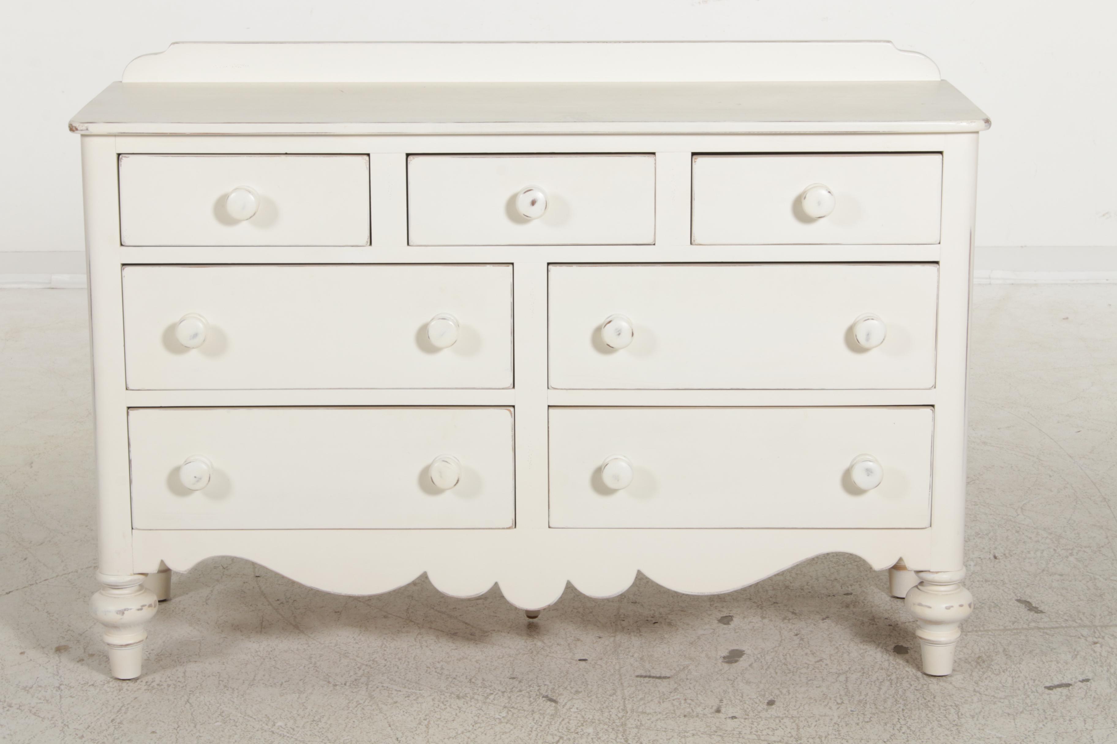 Lexington "Seaside Retreat" Painted Dresser and Nightstand with Twin Headboards