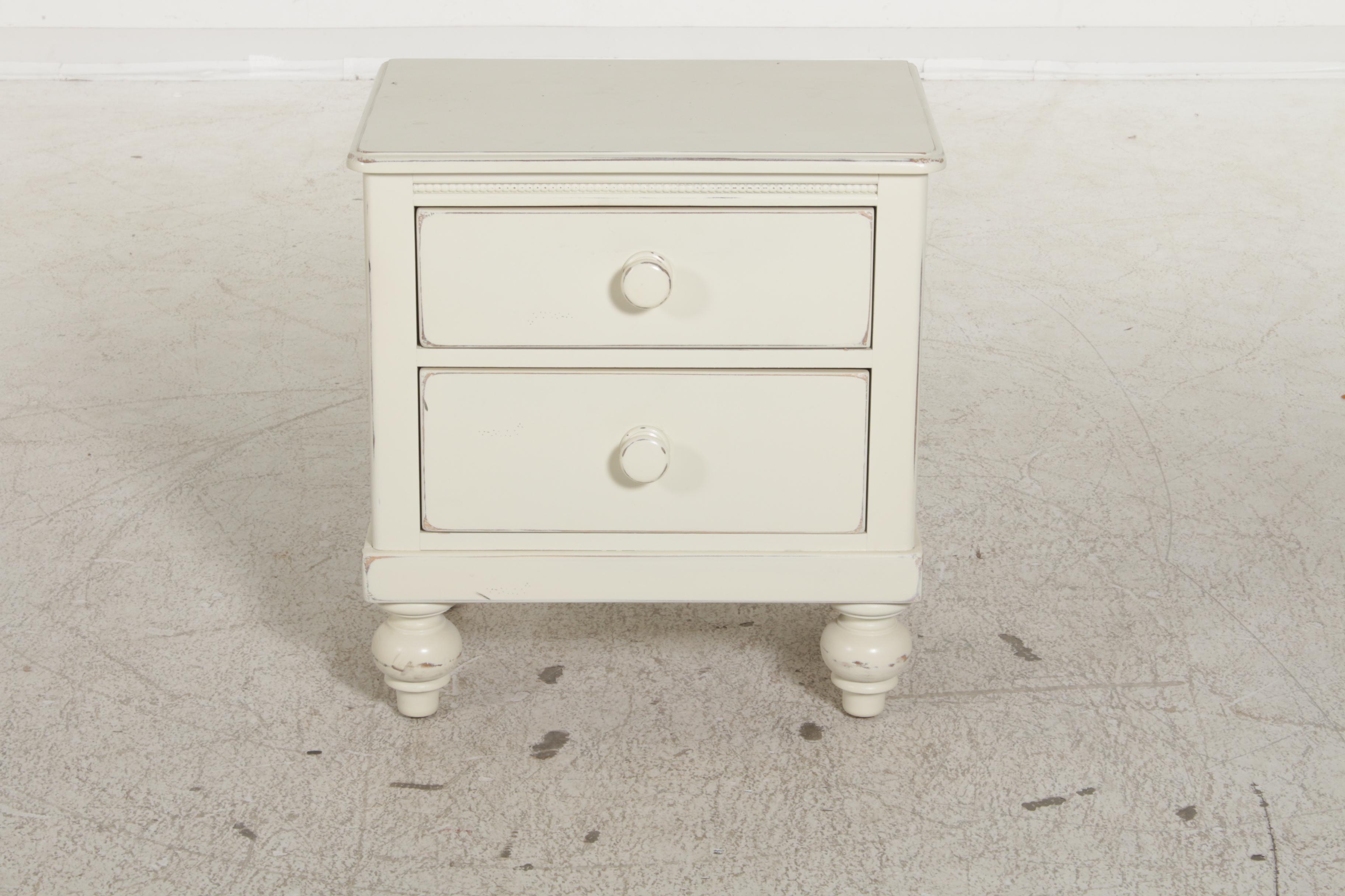 Lexington "Seaside Retreat" Painted Dresser and Nightstand with Twin Headboards