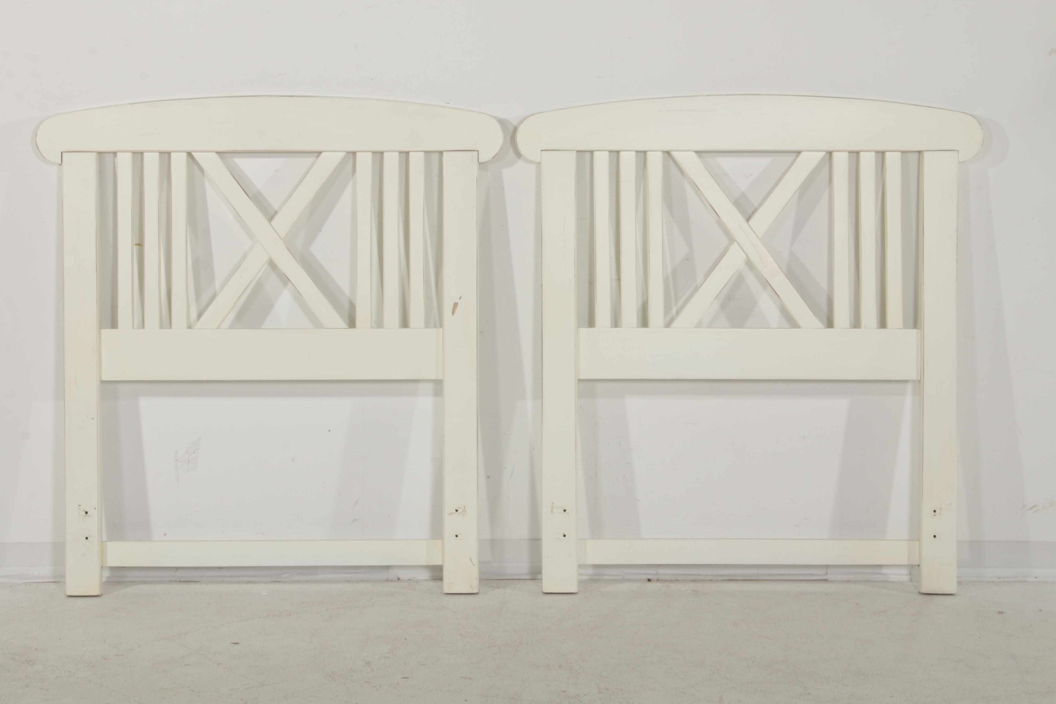 Lexington "Seaside Retreat" Painted Dresser and Nightstand with Twin Headboards