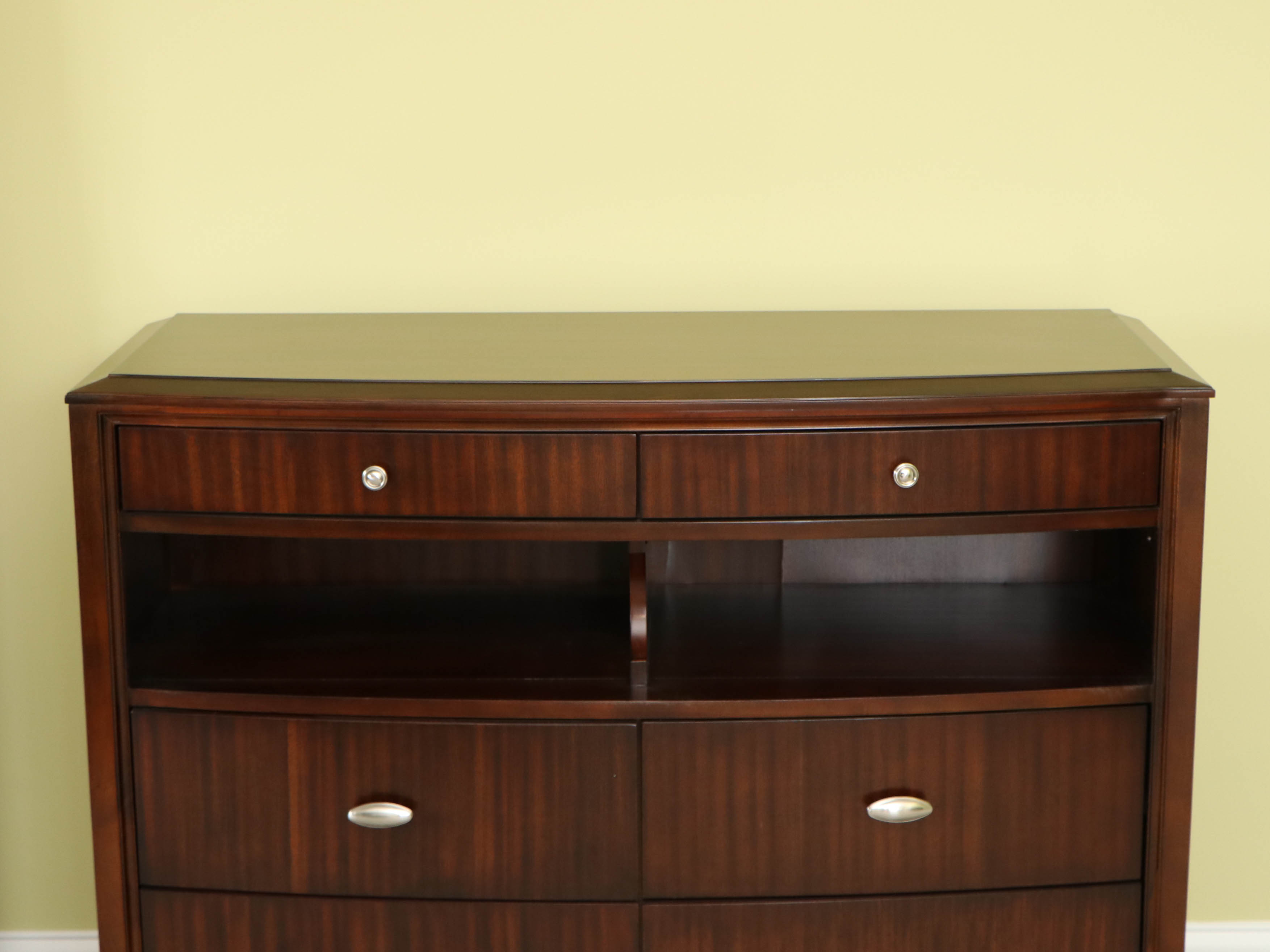 Zebrawood-Finish Chest of Drawers