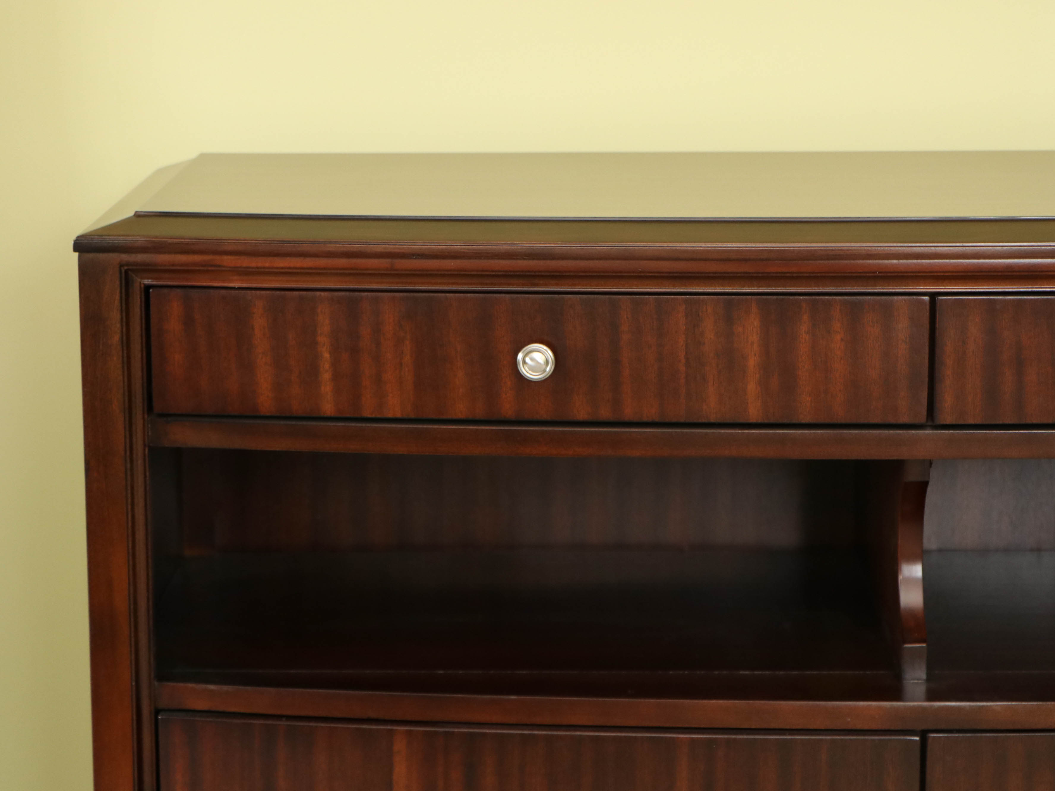 Zebrawood-Finish Chest of Drawers