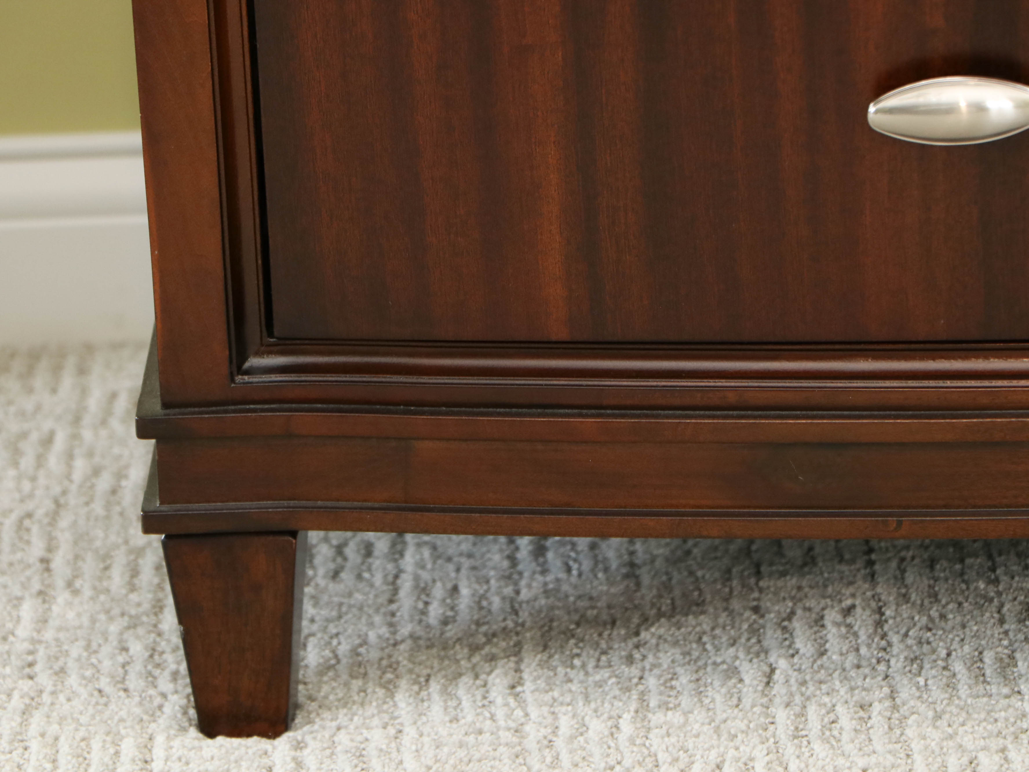 Zebrawood-Finish Chest of Drawers