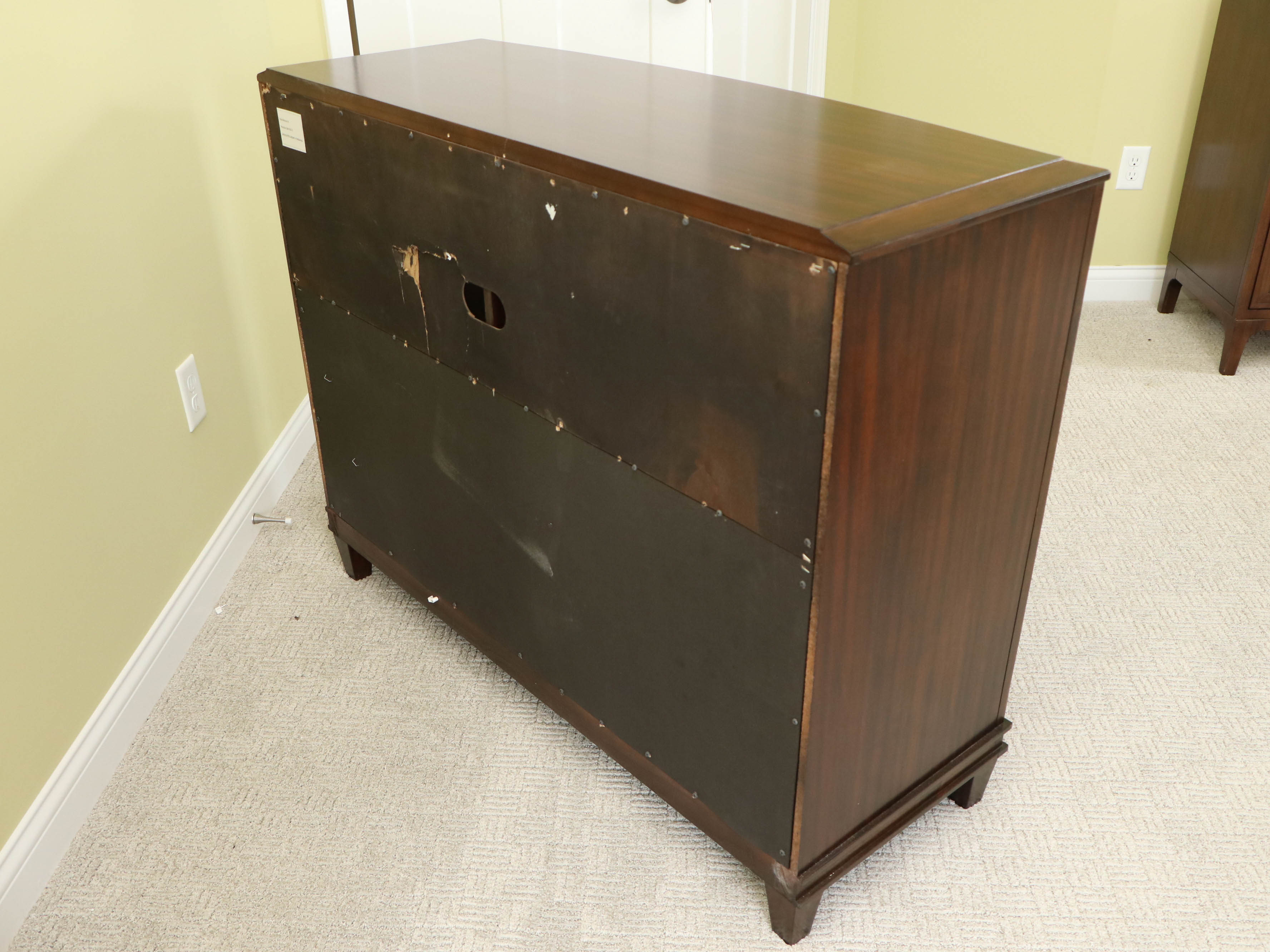 Zebrawood-Finish Chest of Drawers