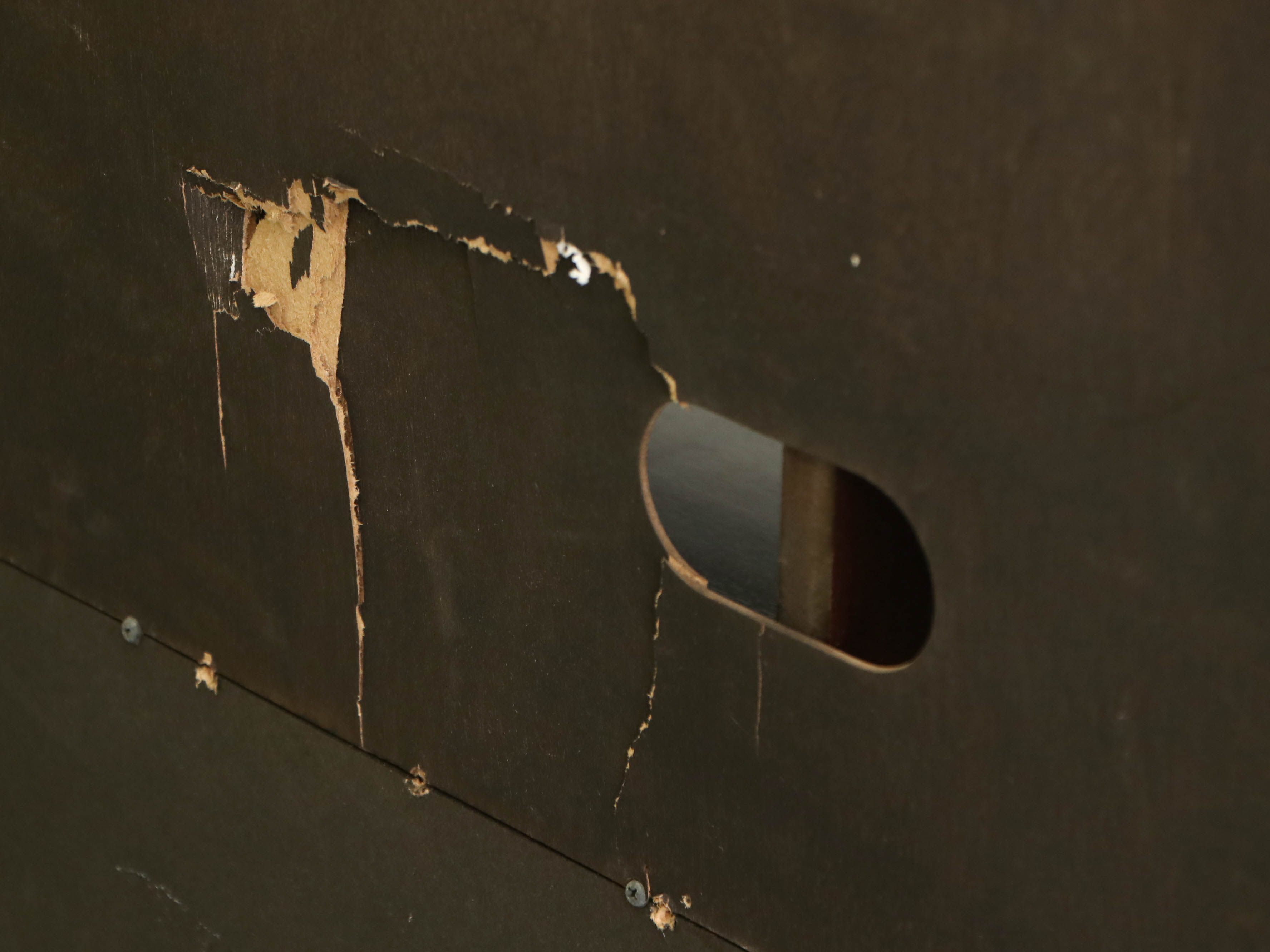 Zebrawood-Finish Chest of Drawers