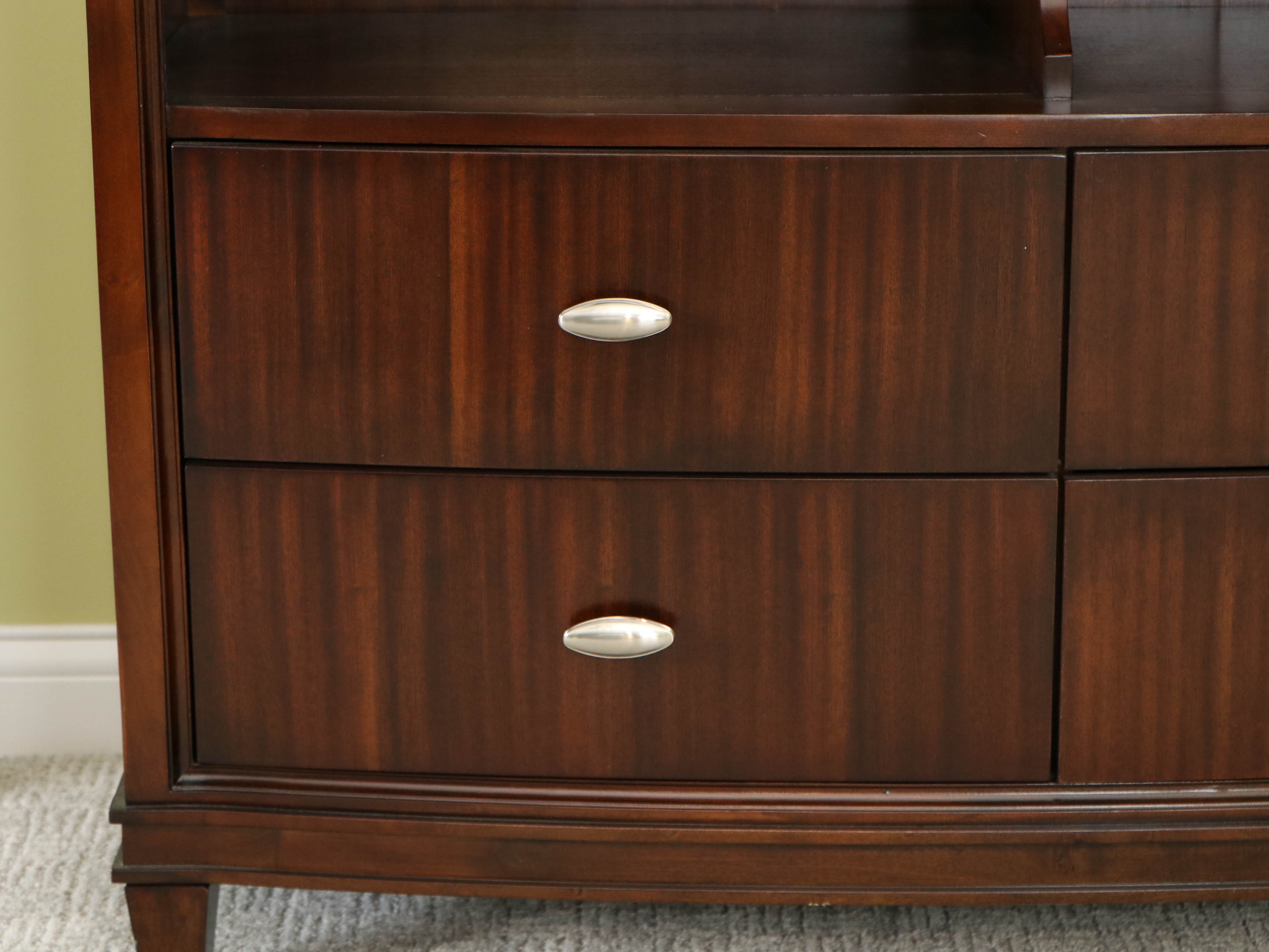 Zebrawood-Finish Chest of Drawers