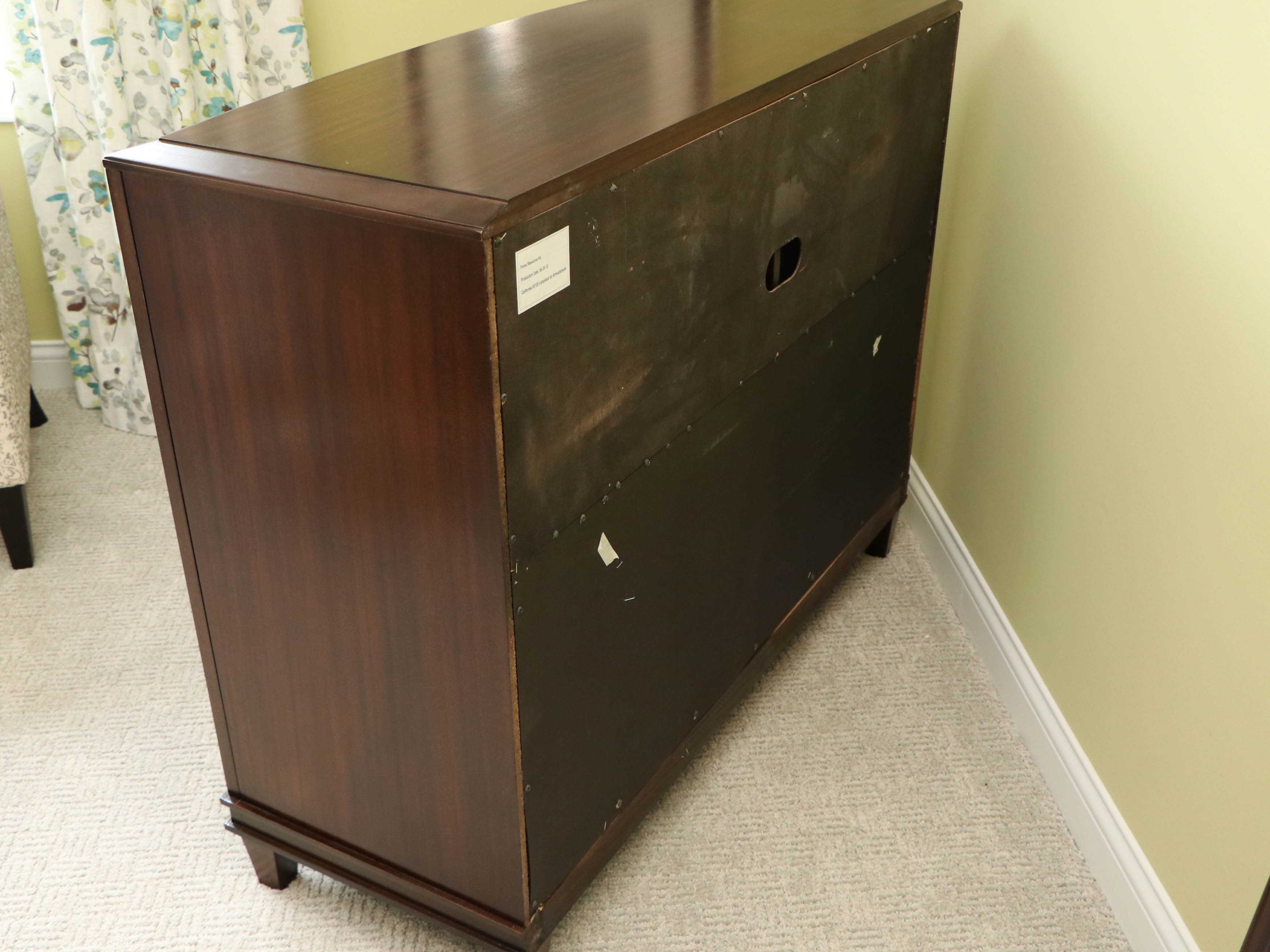Zebrawood-Finish Chest of Drawers