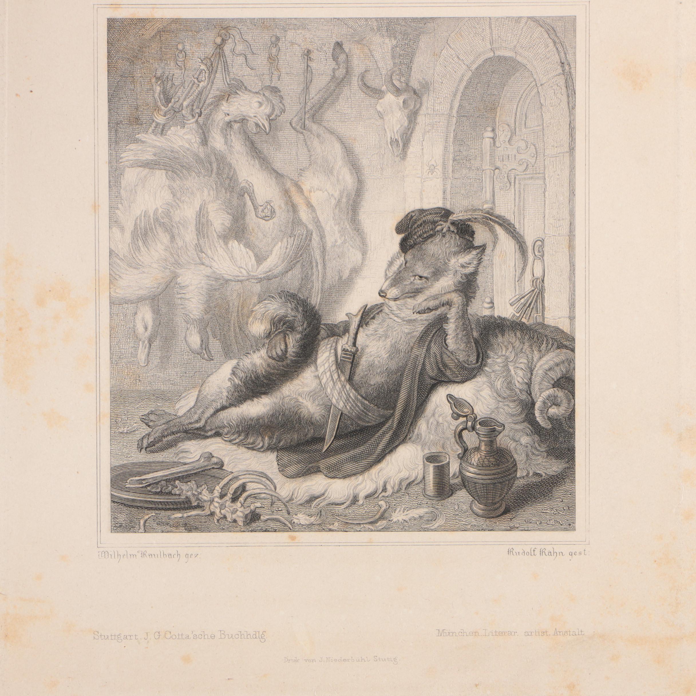 Illustrated German-Language "Reynard the Fox" by Johann Wolfgang von Goethe