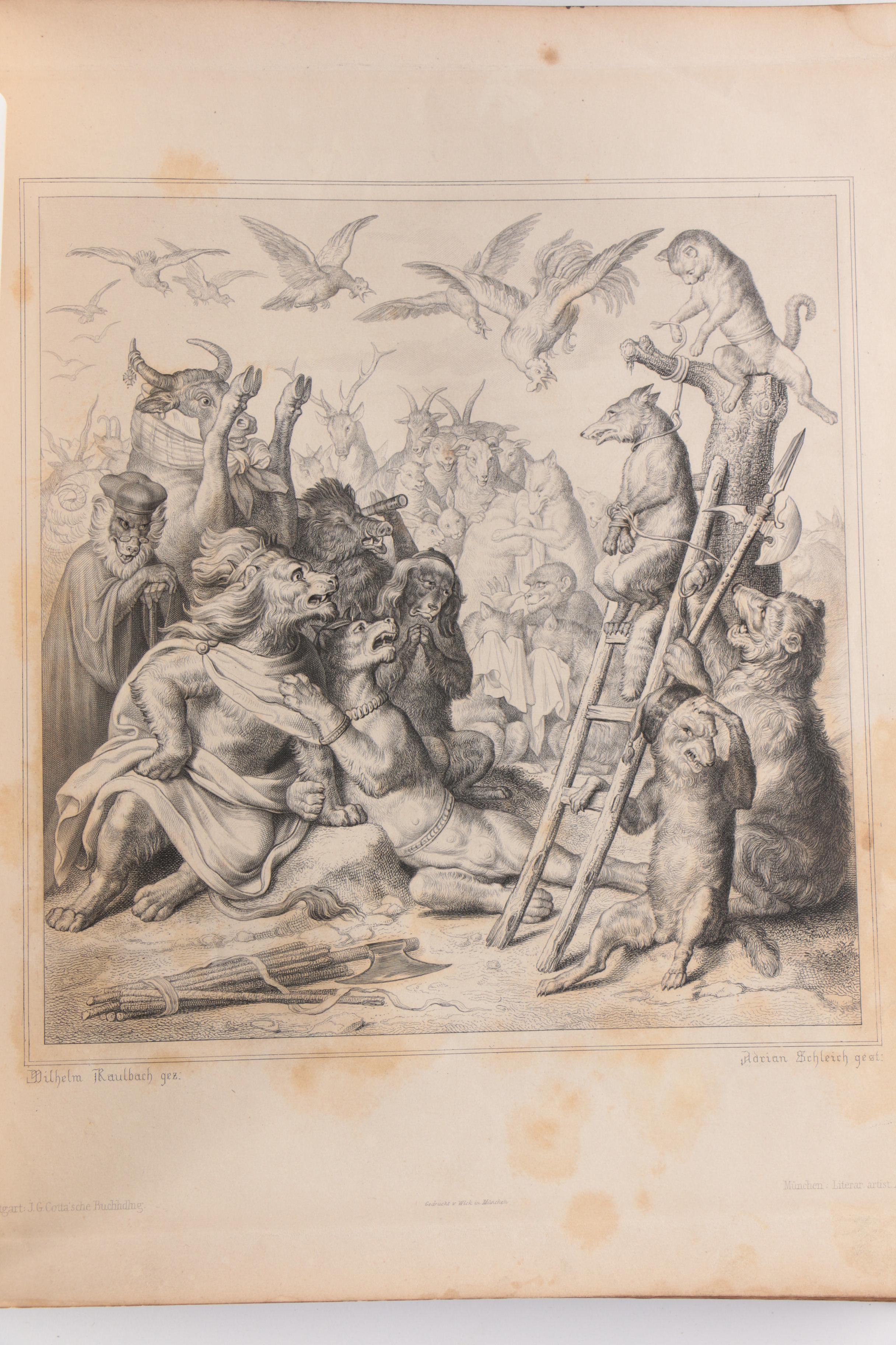 Illustrated German-Language "Reynard the Fox" by Johann Wolfgang von Goethe