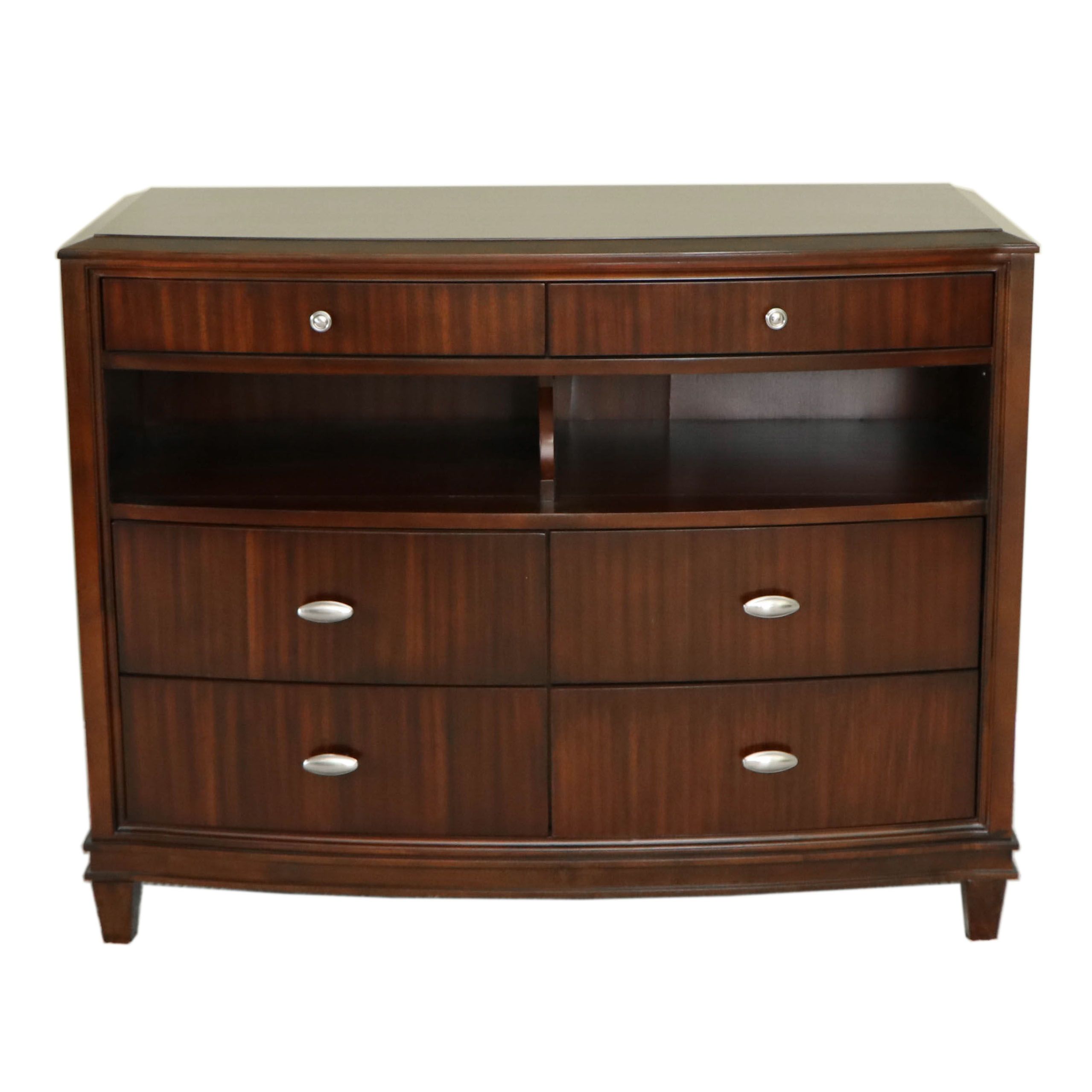 Zebrawood-Finish Chest of Drawers