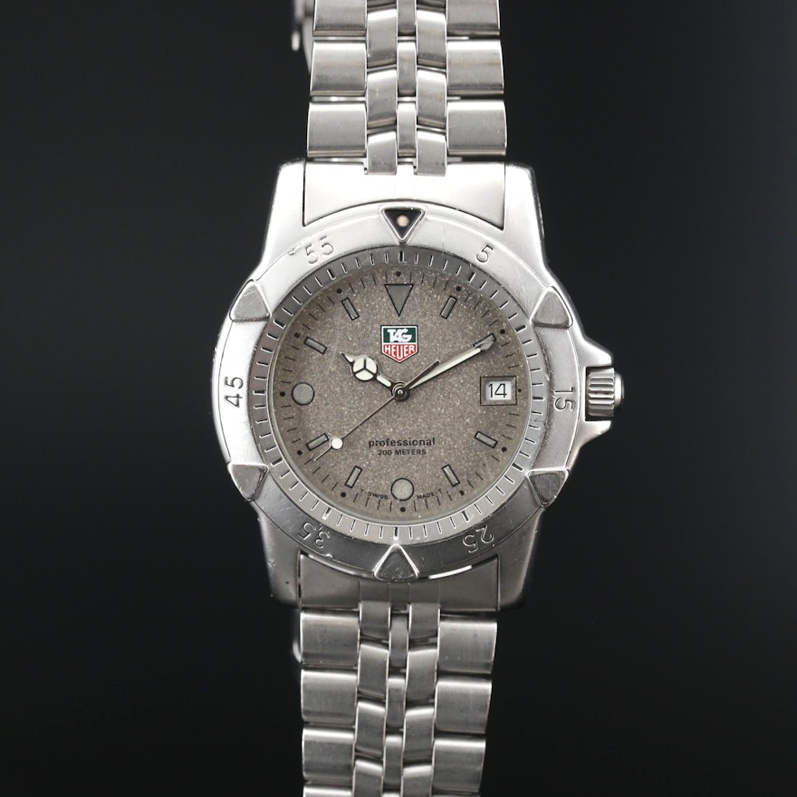 TAG Heuer Professional 200 Meters Stainless Steel Quartz Wristwatch