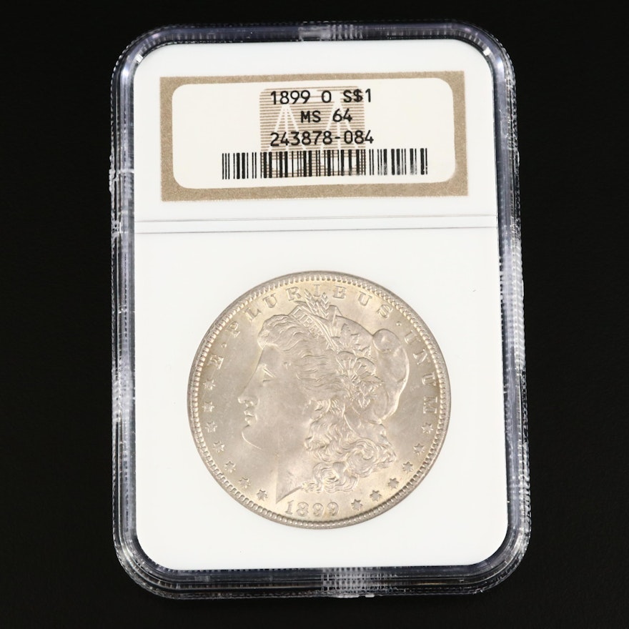 NGC Graded MS64 1899-O Morgan Silver Dollar