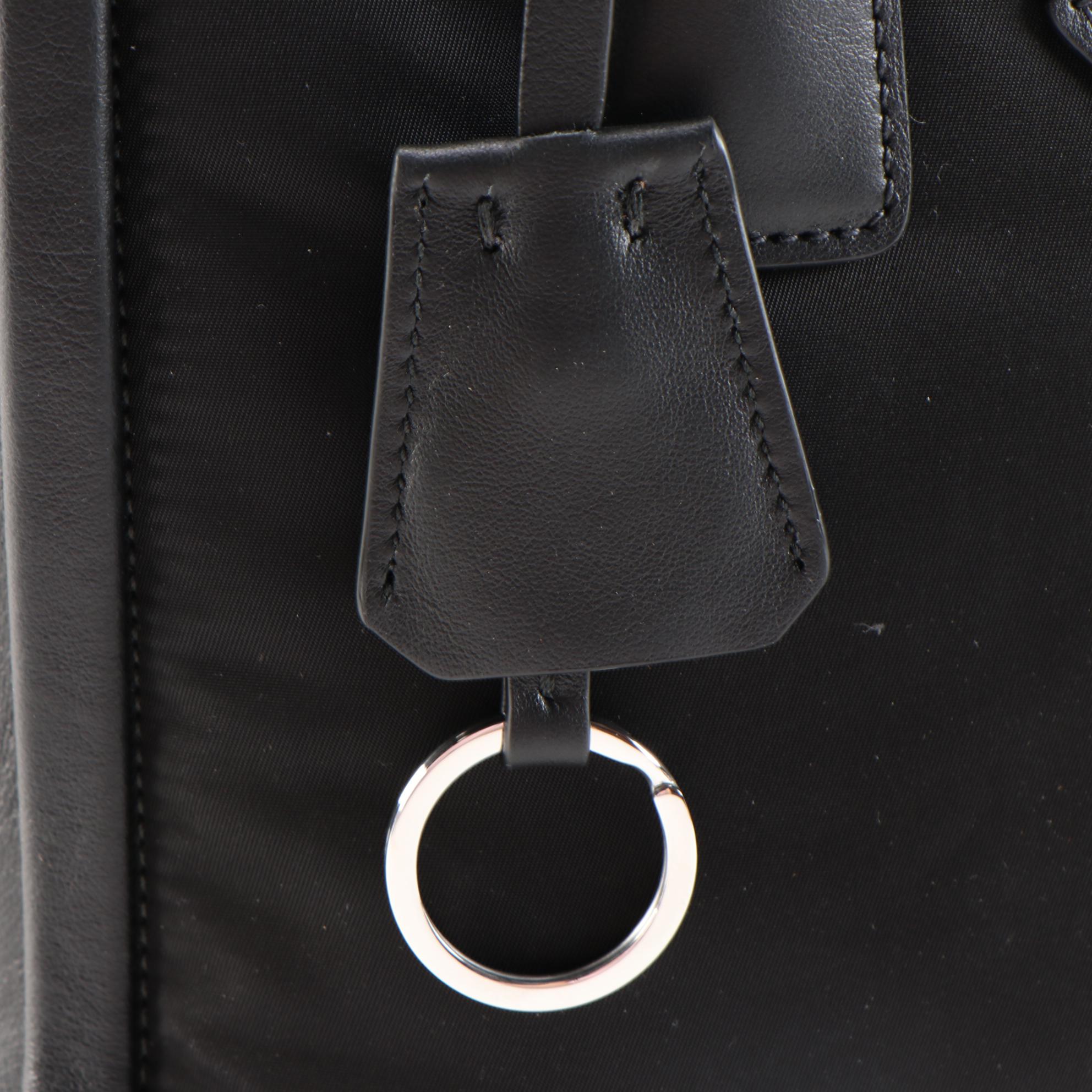 Prada Concept Double Zip Satchel in Noir Tessuto Nylon and Leather