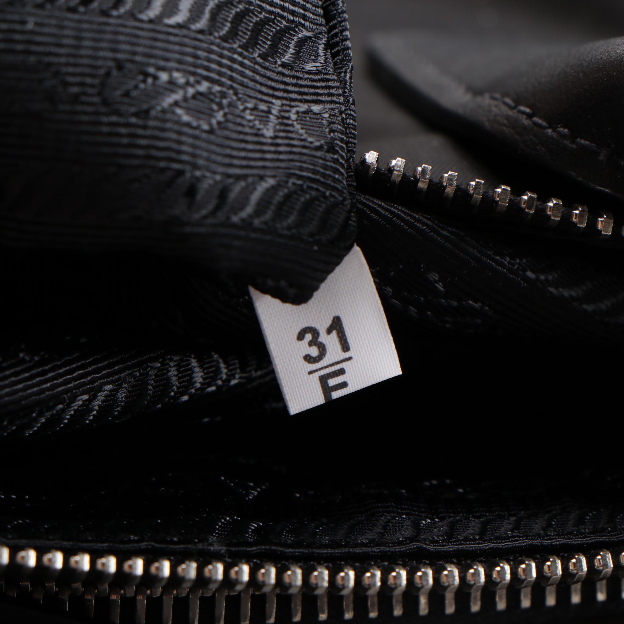 Prada Concept Double Zip Satchel in Noir Tessuto Nylon and Leather