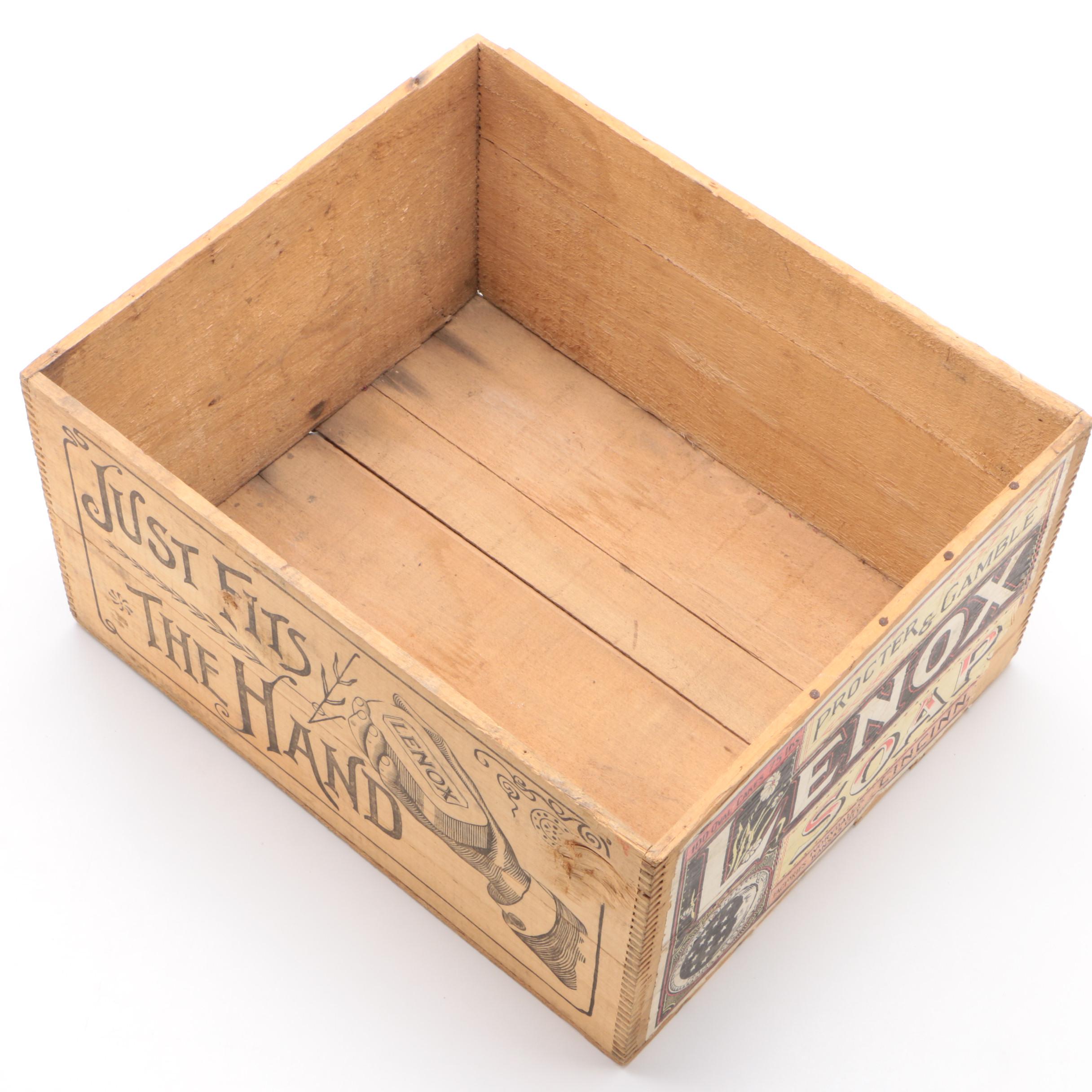 Procter & Gamble "Lenox Soap"  Wooden Box Joint Crate