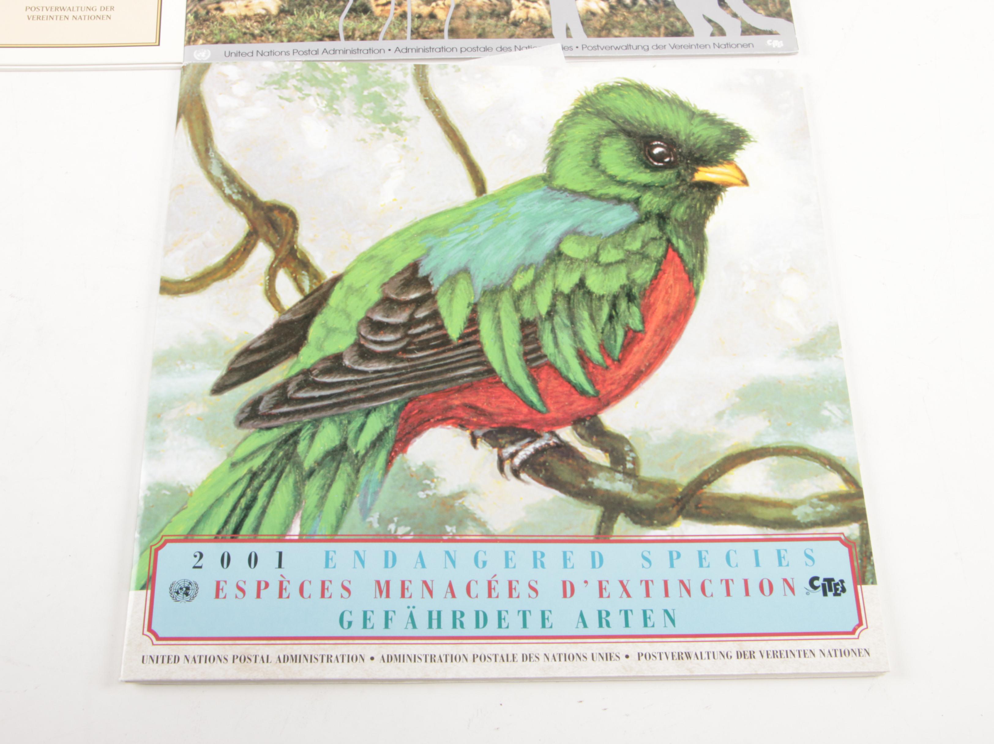 Seventeen Modern United Nations Commemorative Stamp Sets with Accompanying Books