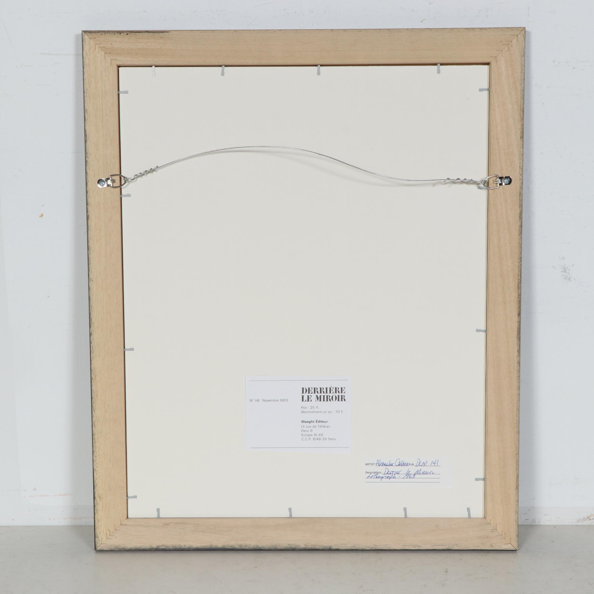 Alexander Calder Color Lithograph for "Derrière le Miroir", 1963