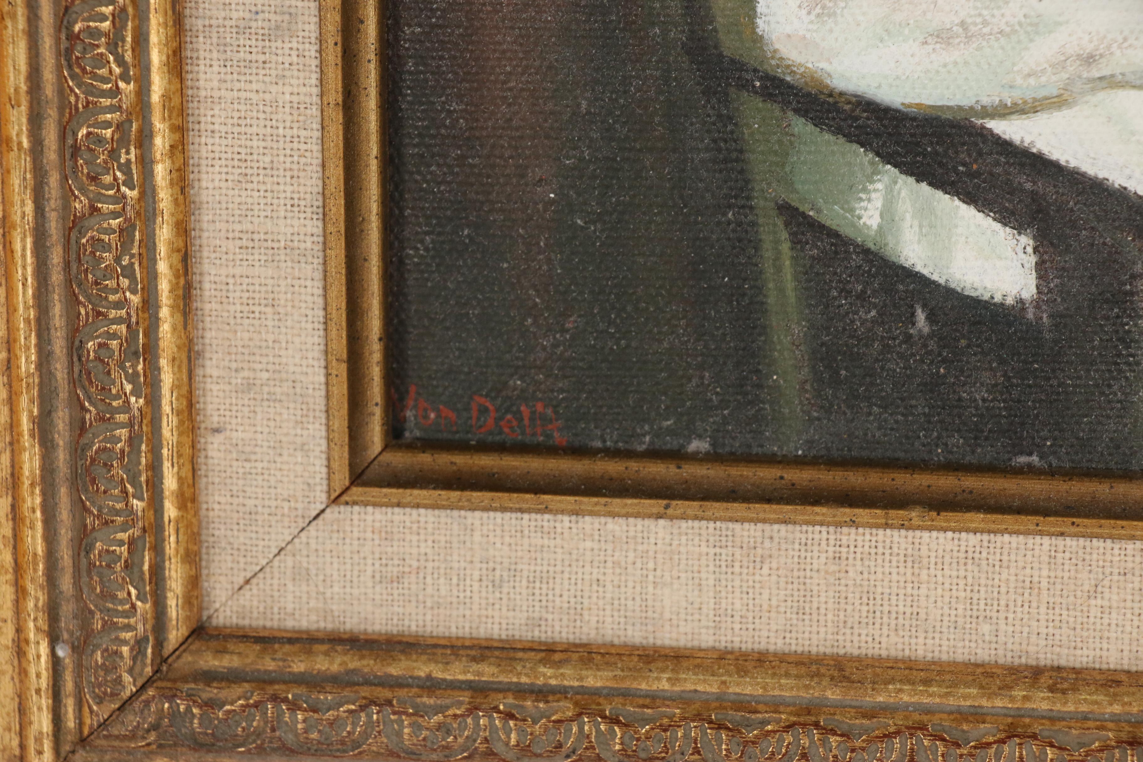 Oil Painting after Gustav Wentzel "Breakfast, the Artist's Mother and Brother"