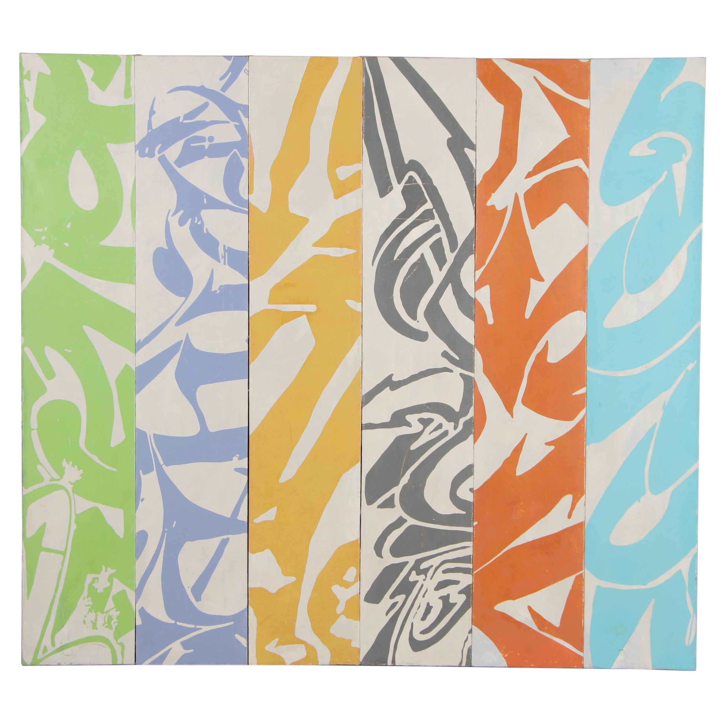 Bradley Narduzzi Rex Monumental Acrylic Polyptych "Cupid's Arsenal", 2008