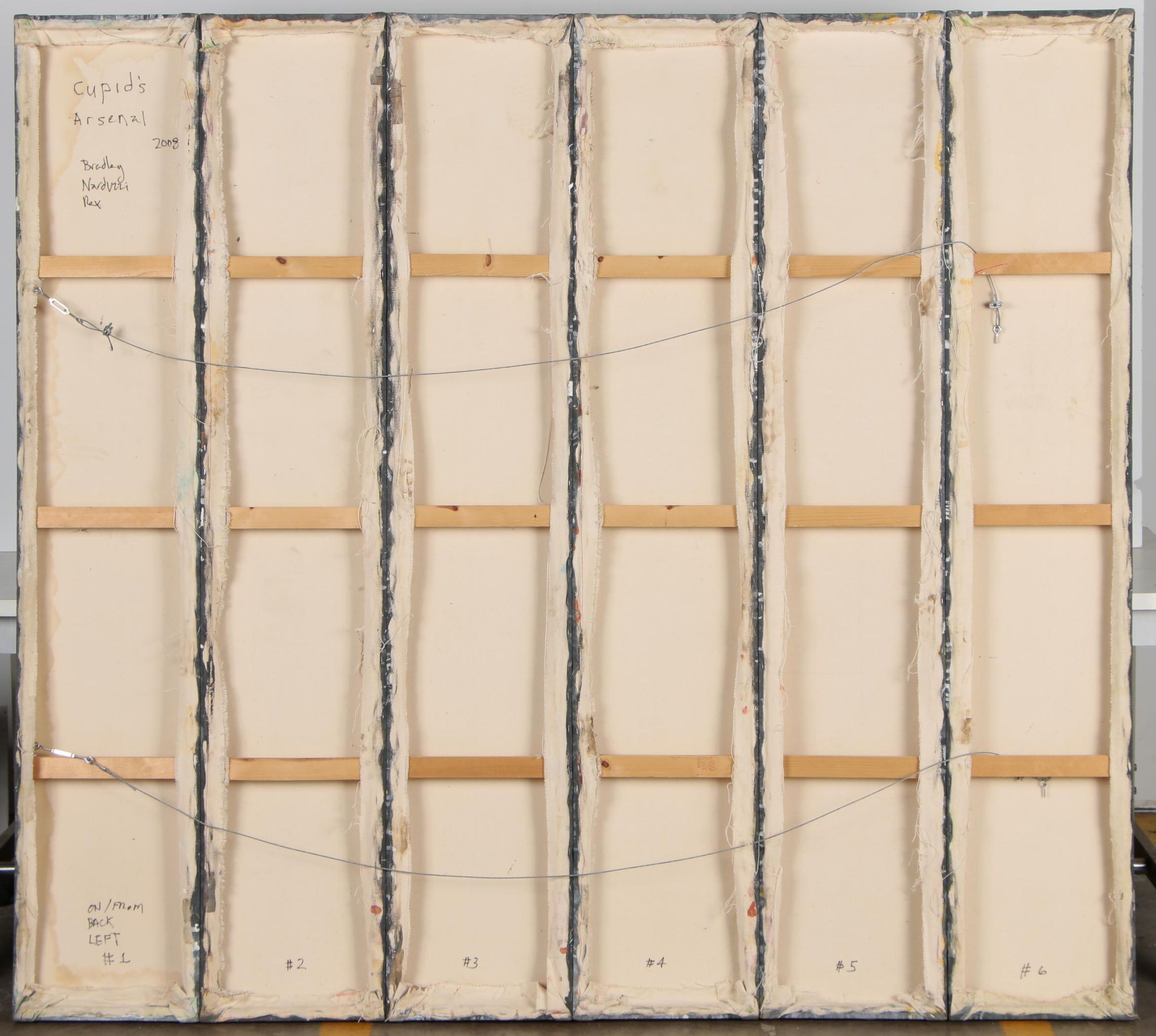 Bradley Narduzzi Rex Monumental Acrylic Polyptych "Cupid's Arsenal", 2008