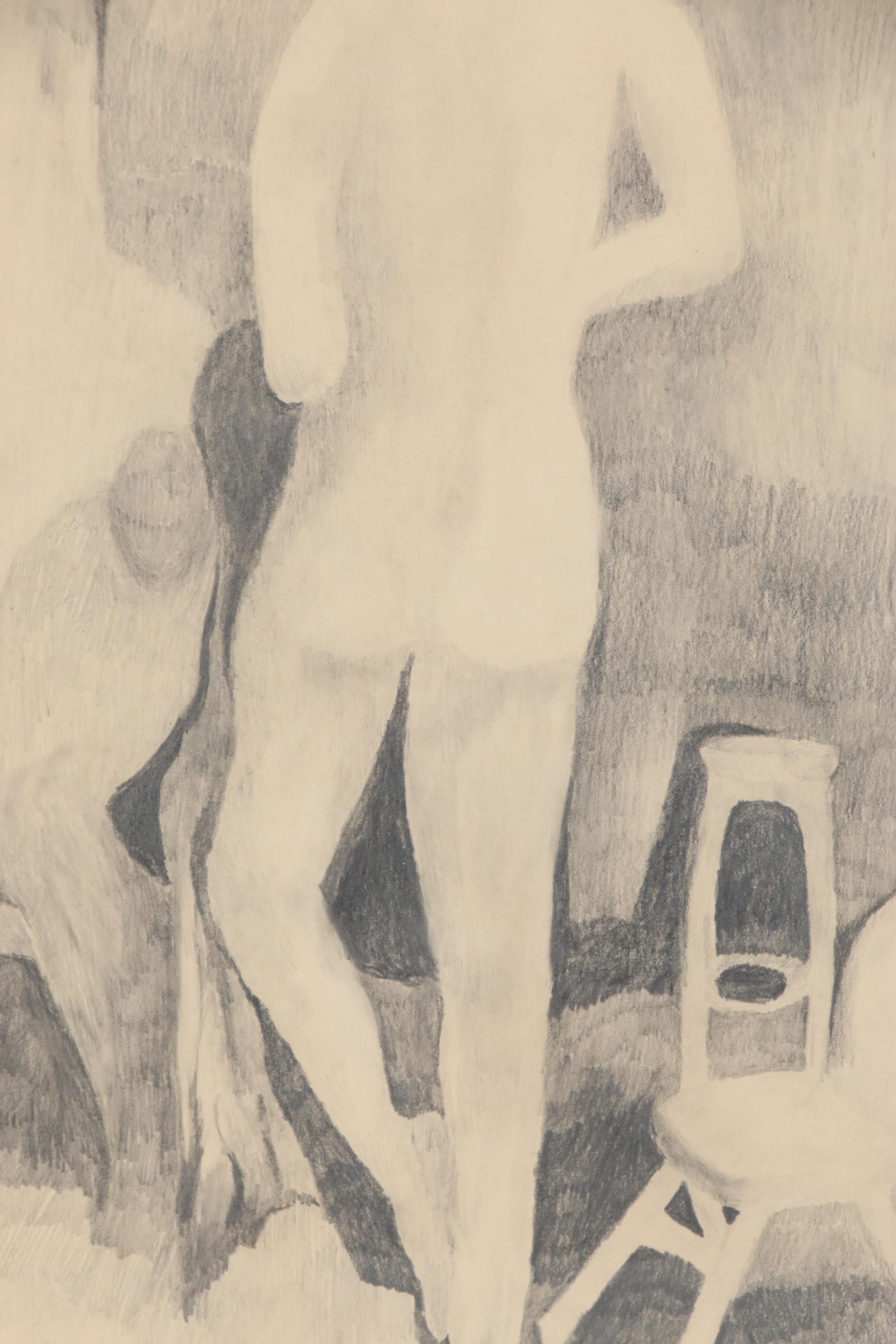 Lynne Meyers Gordon Graphite Drawing "Nude Figures"