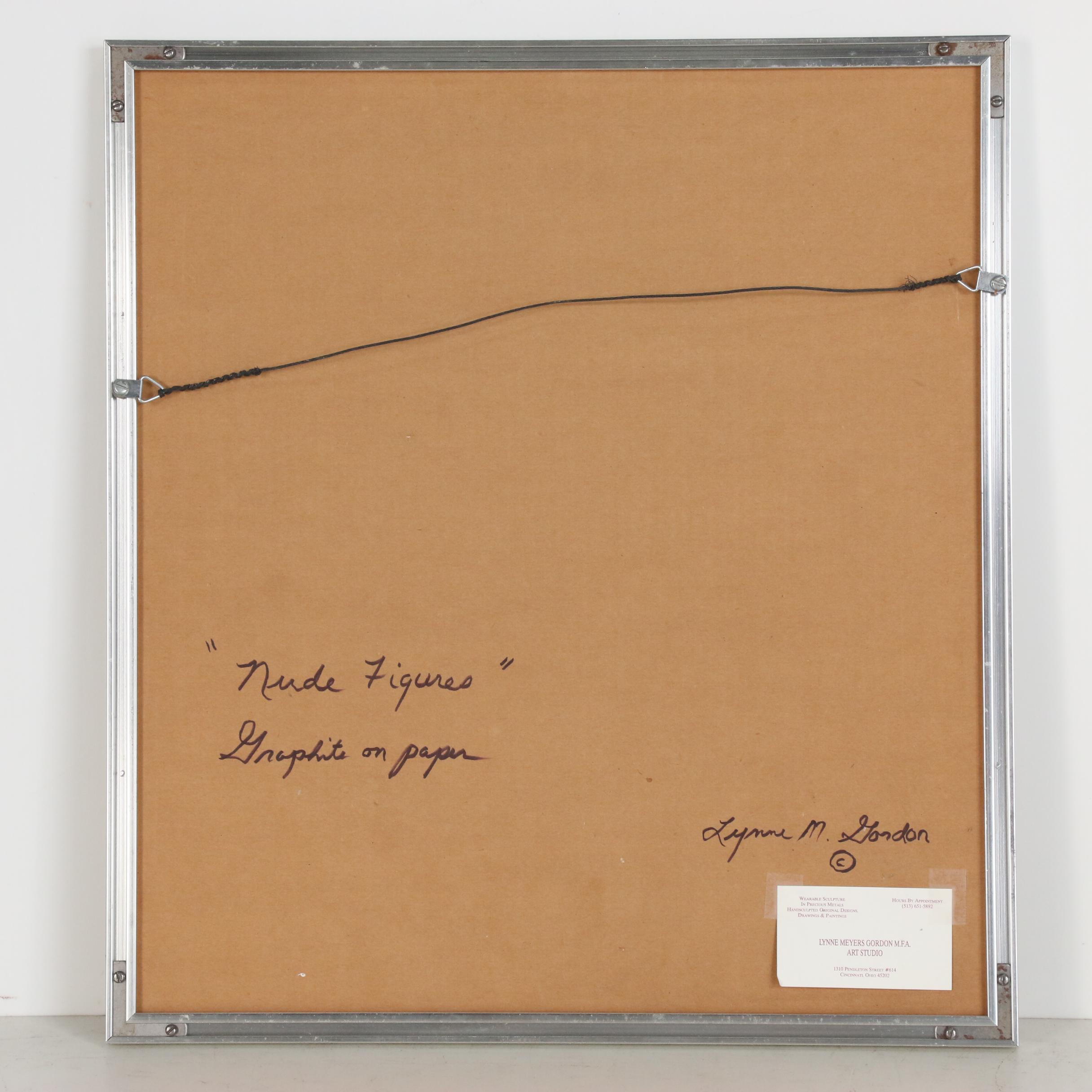 Lynne Meyers Gordon Graphite Drawing "Nude Figures"