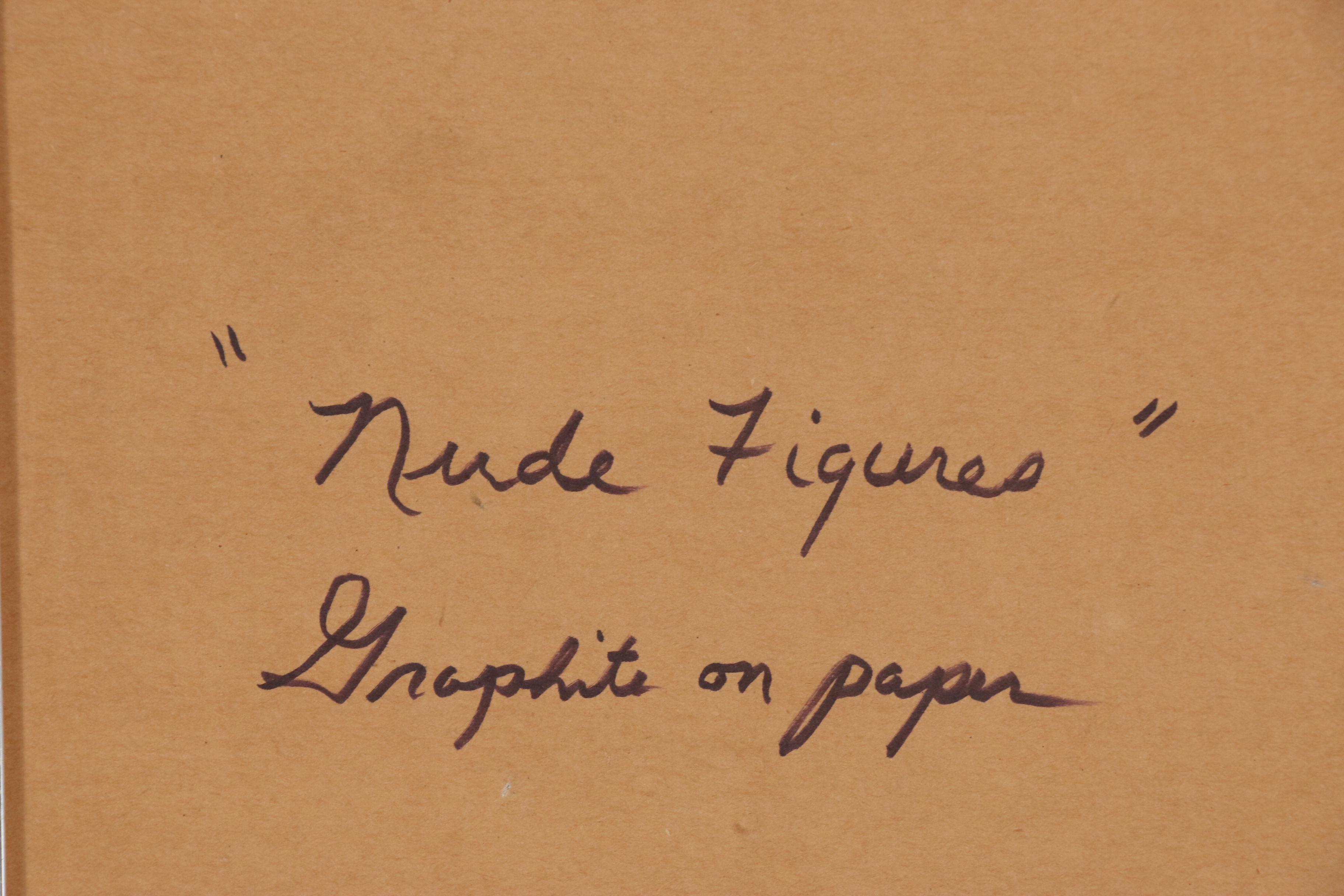 Lynne Meyers Gordon Graphite Drawing "Nude Figures"